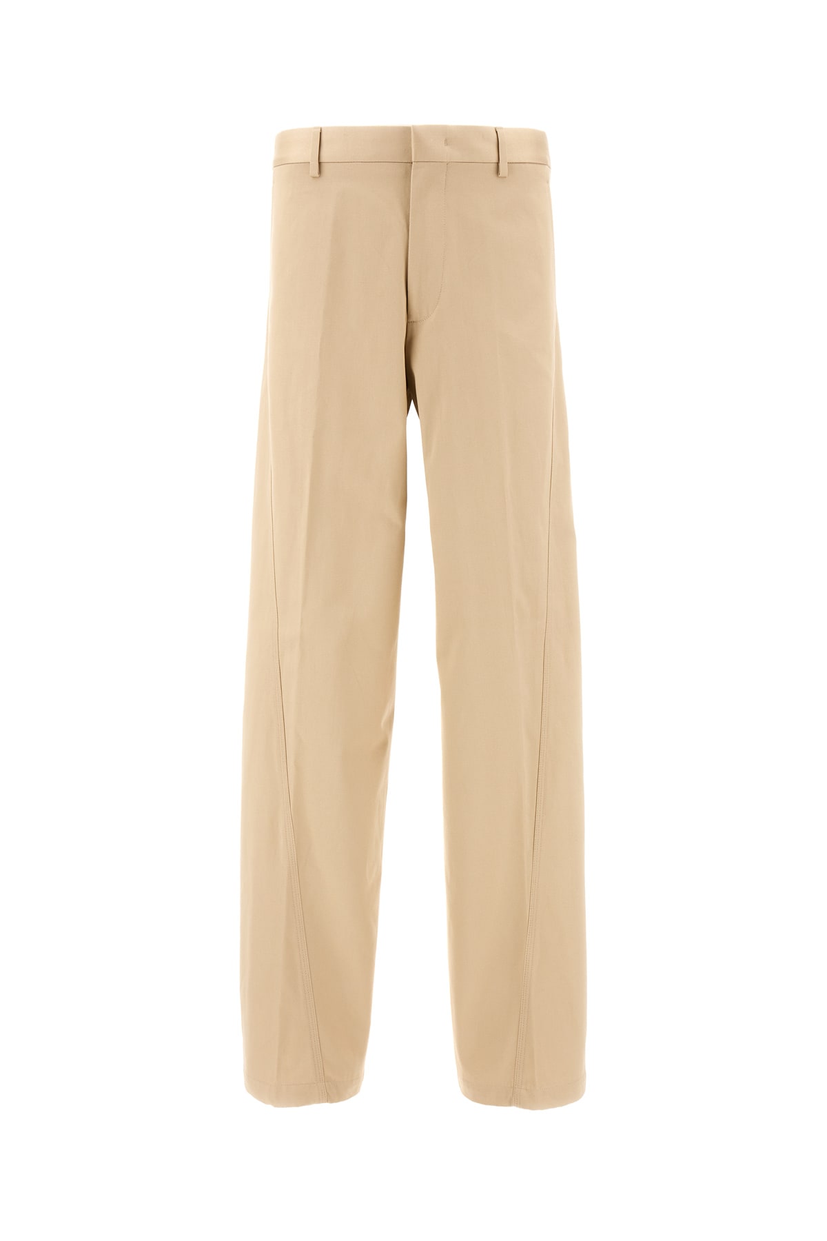 Shop Lanvin Beige Cotton Chino Pants In 05