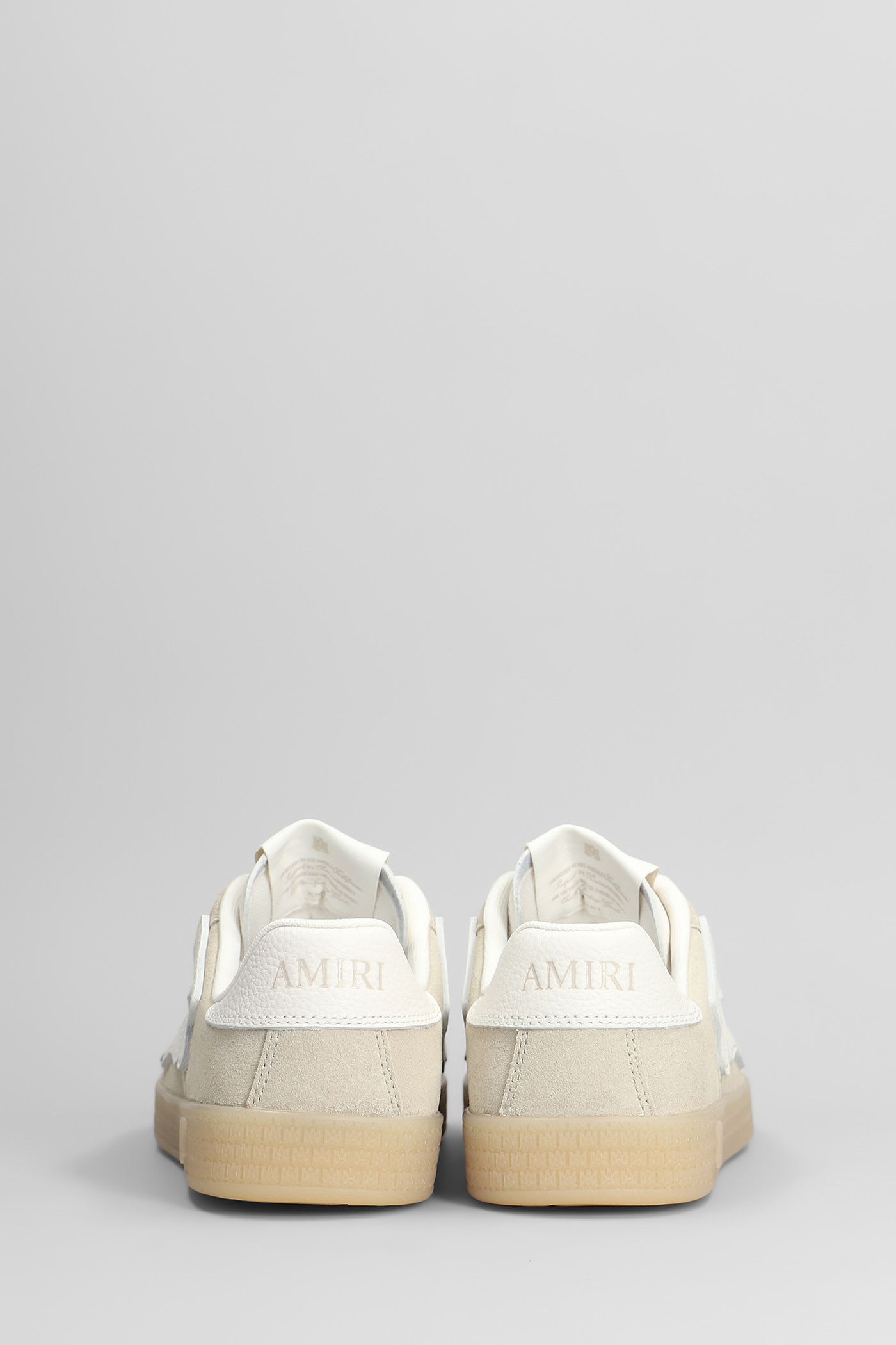 Amiri Mens Pacific Bones Branded Suede Low-top Trainers Brow