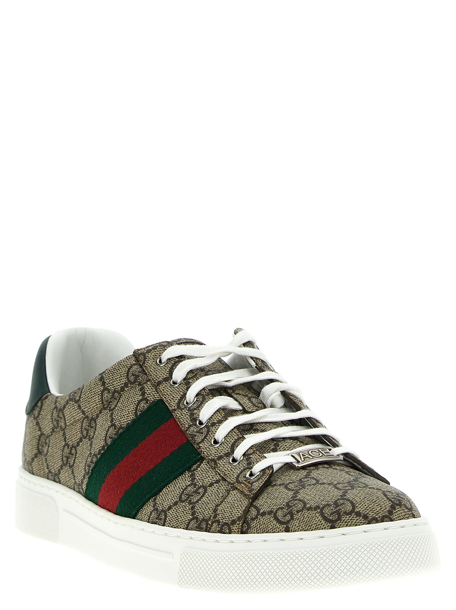 Shop Gucci Ace Sneakers In Beige