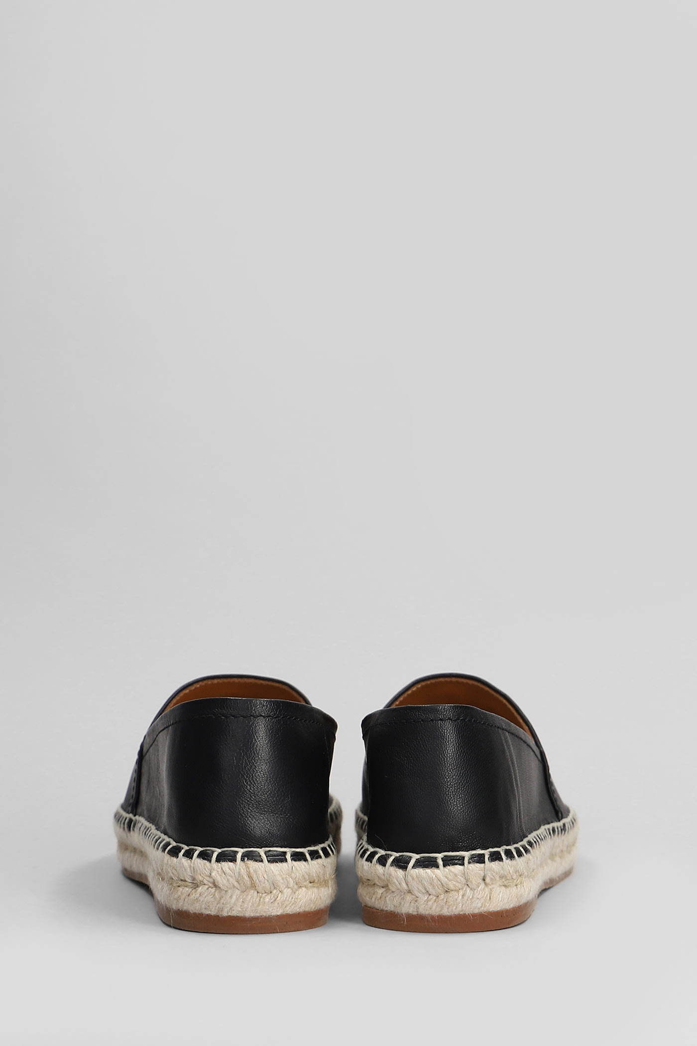 Chloé Isla Espadrilles In Black Leather In Black