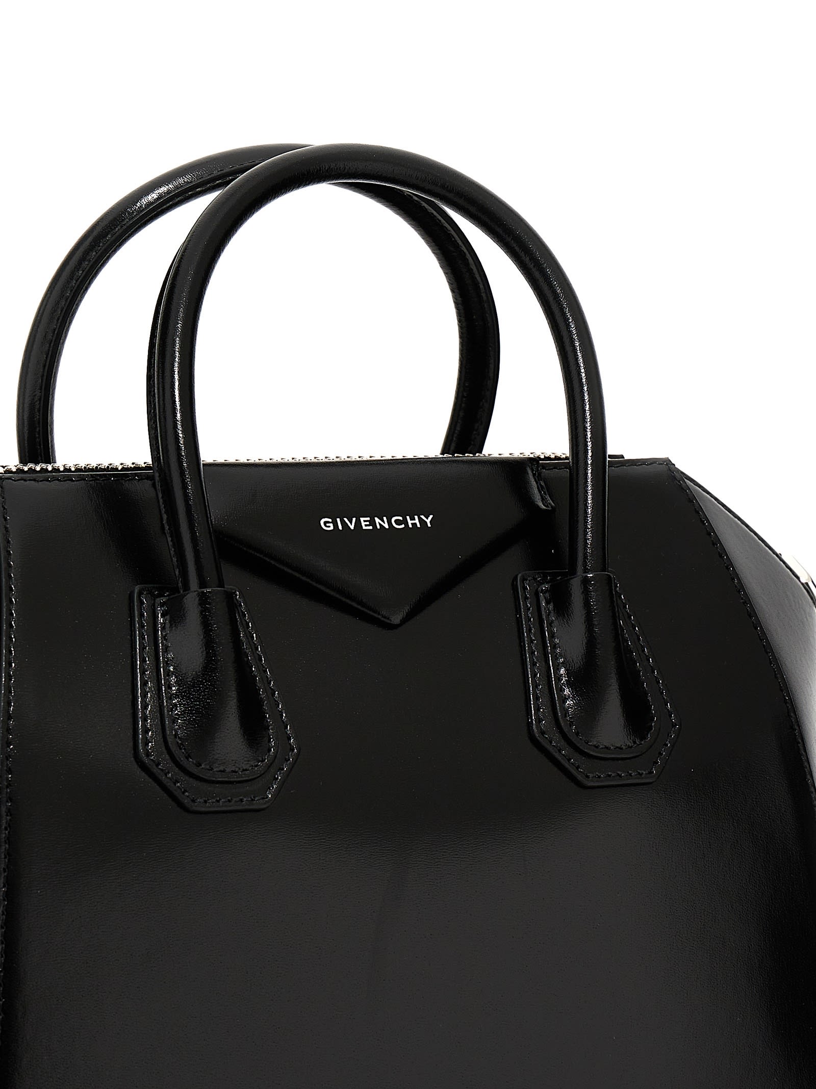 Shop Givenchy Antigona Small Handbag In Black