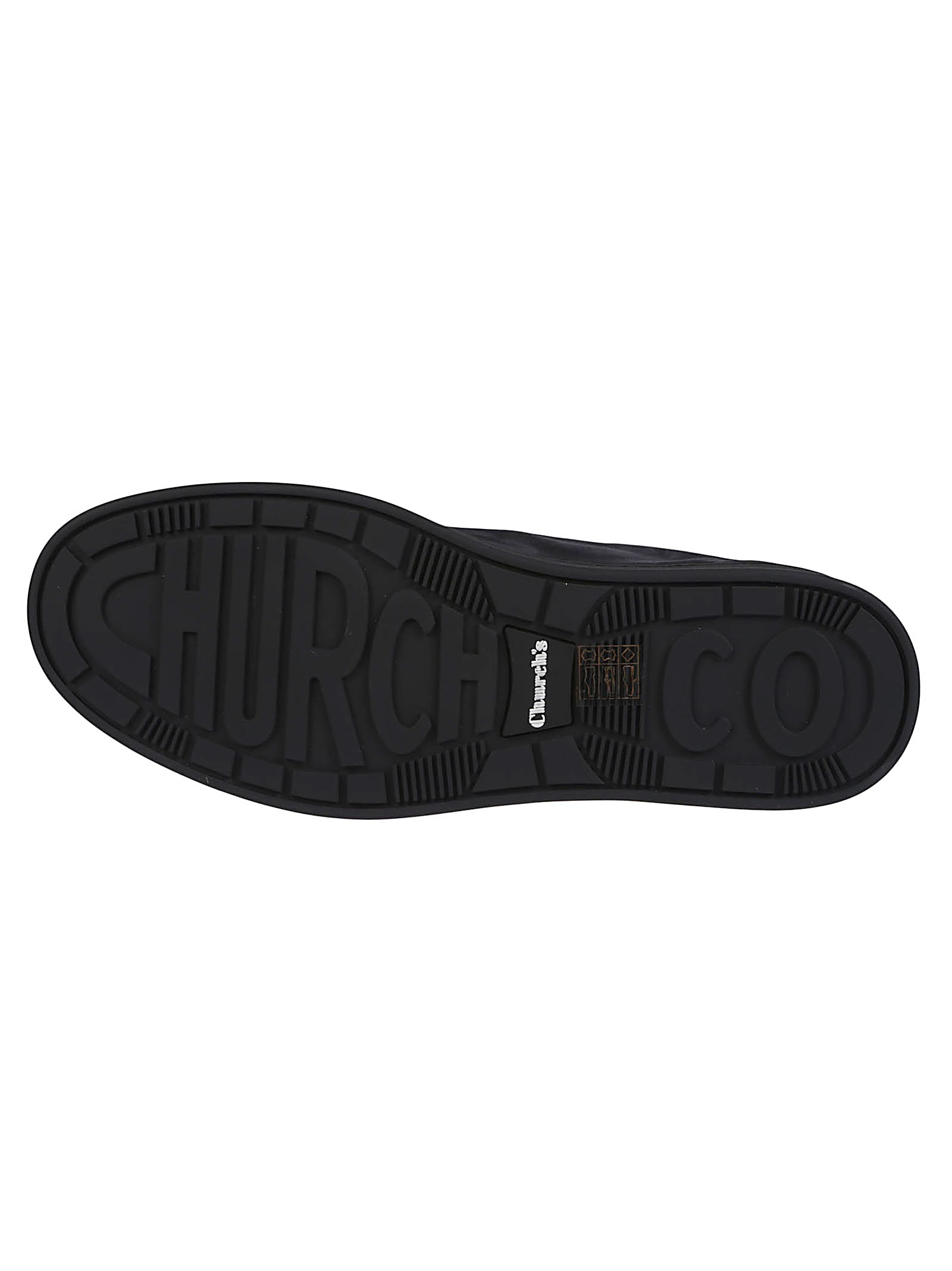 Church's Low Top Suede Finish Rubber Sole Sneakers In Black