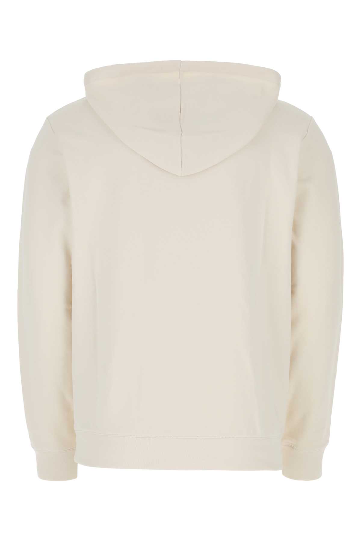 Apc Ivory Cotton Sweatshirt In White