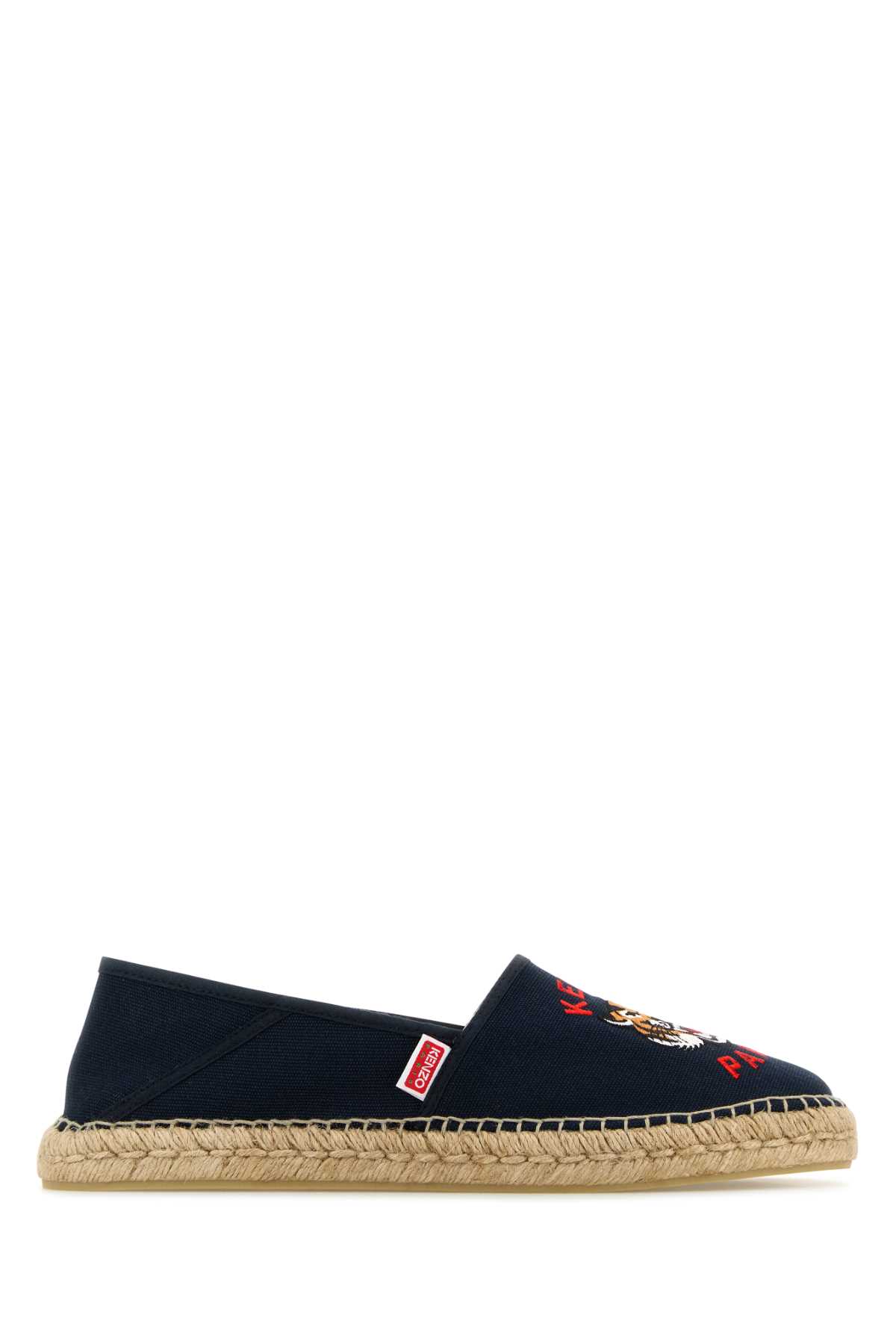 Navy Blue Canvas Kenzo Lucky Tiger Espadrilles