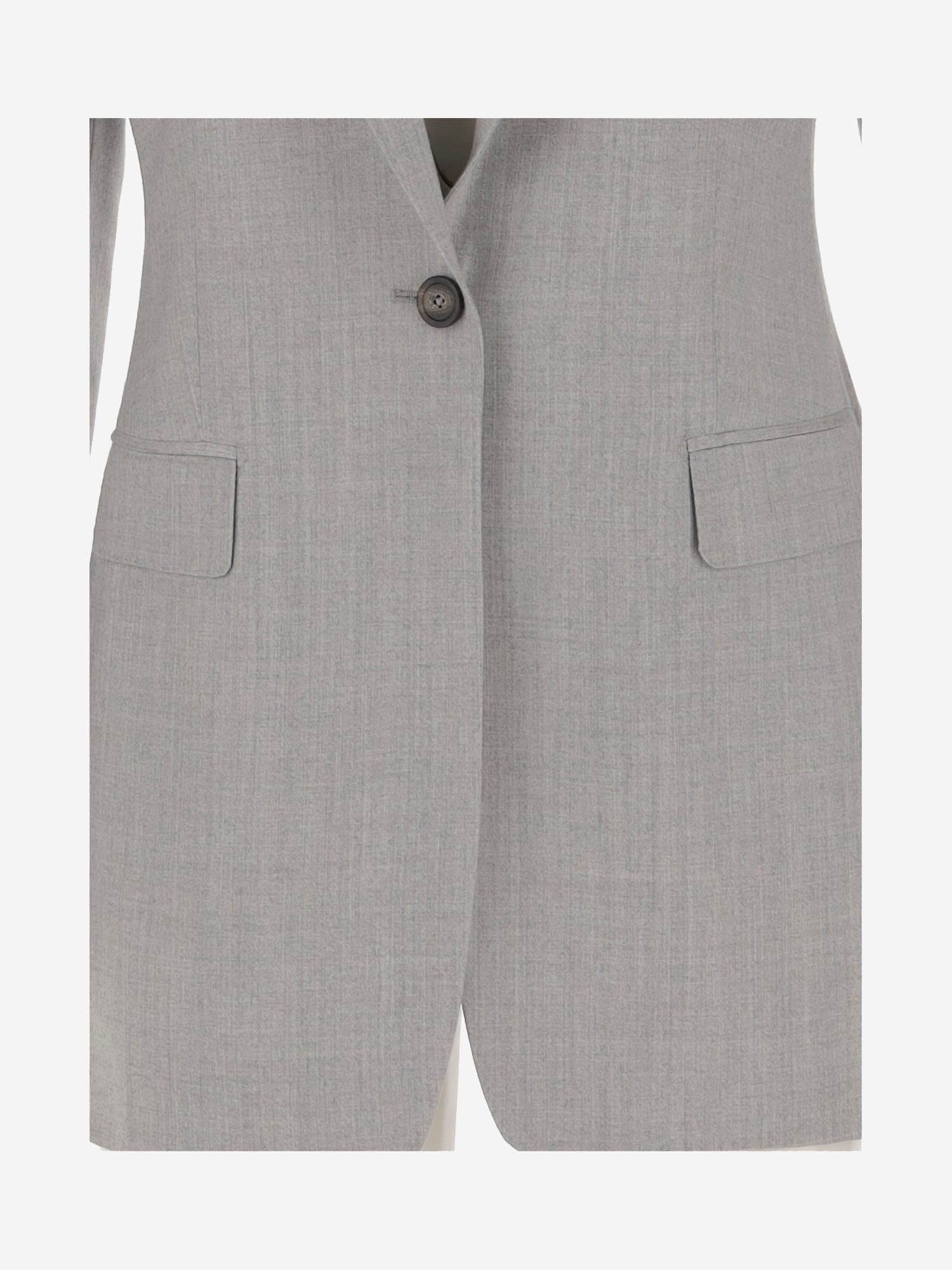 Shop Tagliatore Wool Blend Single-breasted Jacket In Grey