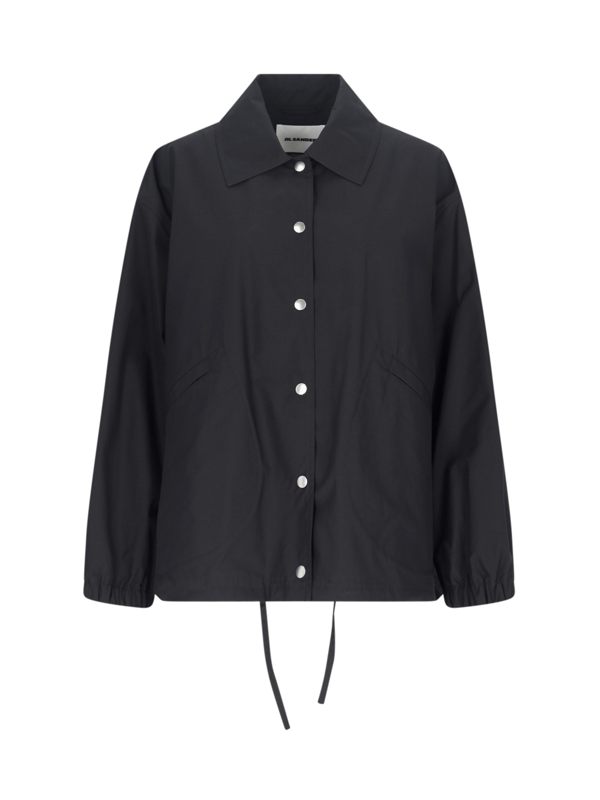 Shop Jil Sander Logo Single-breasted Jacket In Black