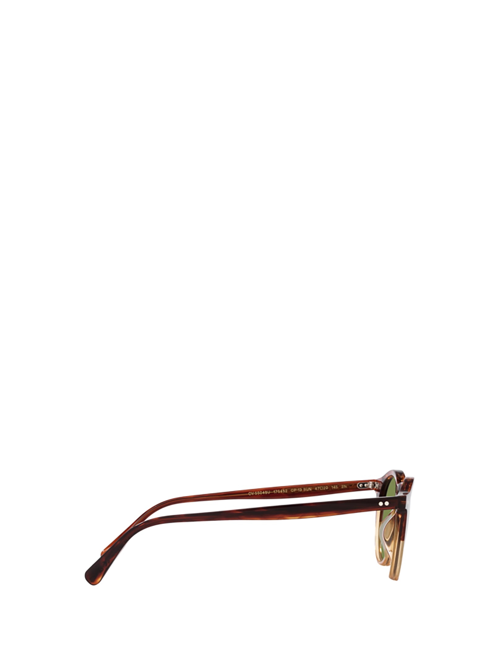 Shop Oliver Peoples Ov5504su Dark Amber Gradient Sunglasses