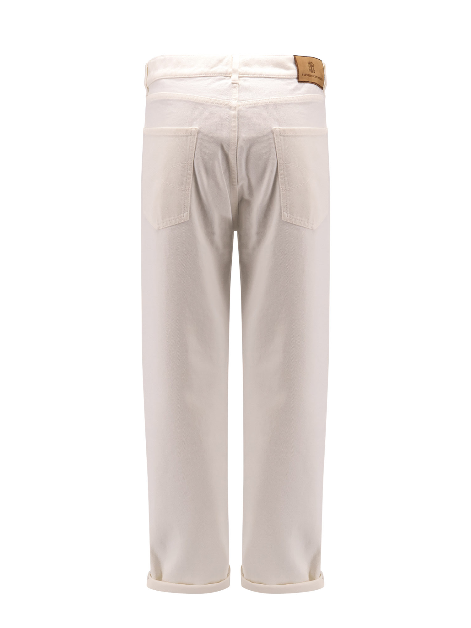 Brunello Cucinelli Iconic Fit Denim Trouser In White
