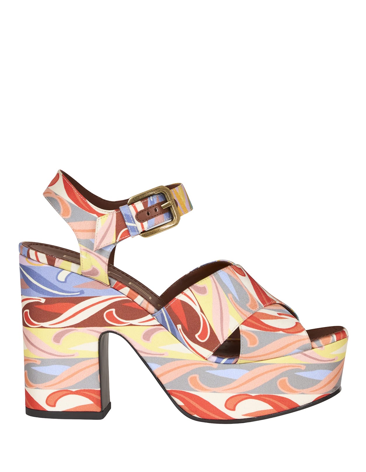 Shop Etro Summer Platform Sandals In White