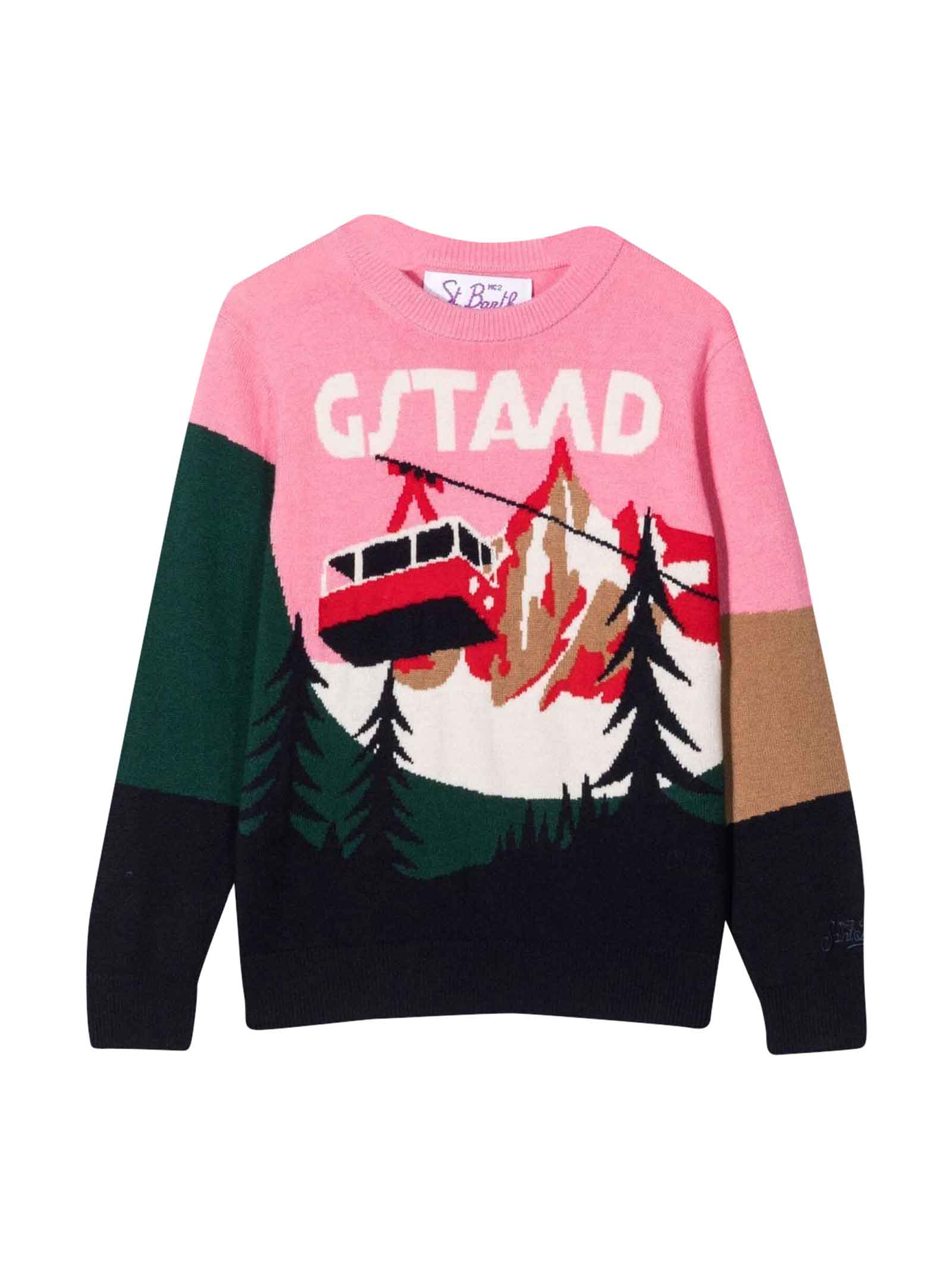 MC2 Saint Barth Unisex Pink Sweater
