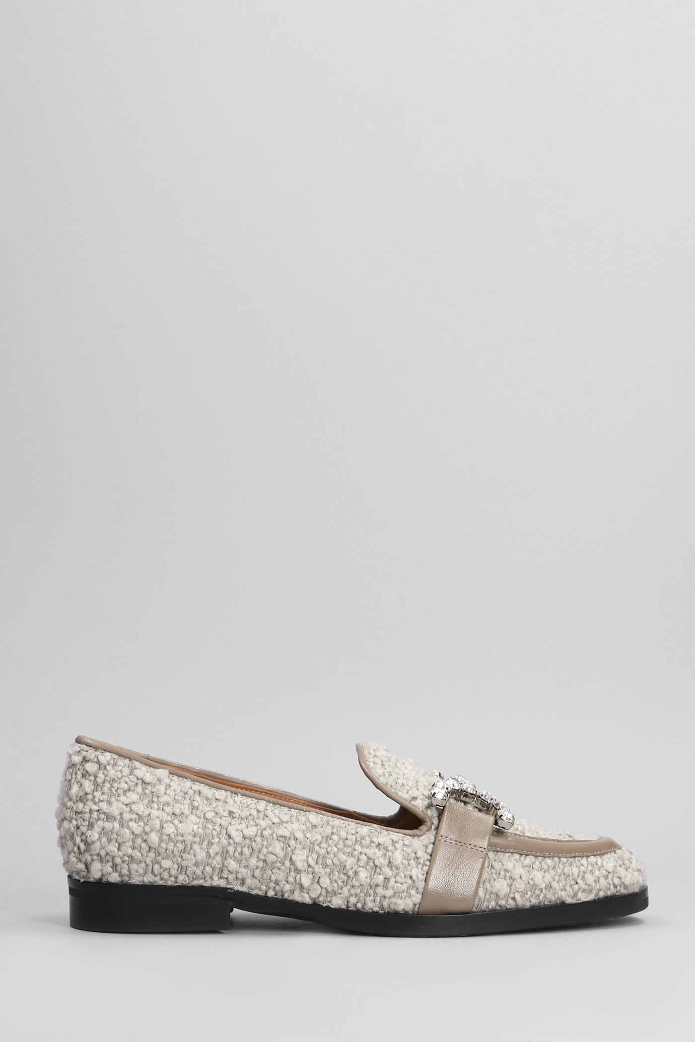 Shop Roberto Festa Joys Loafers In Beige Wool