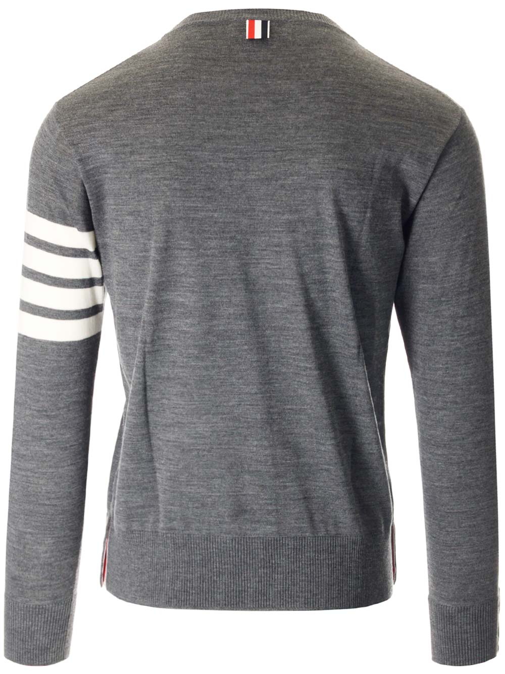 Shop Thom Browne Grey 4-bar Crewneck Sweater