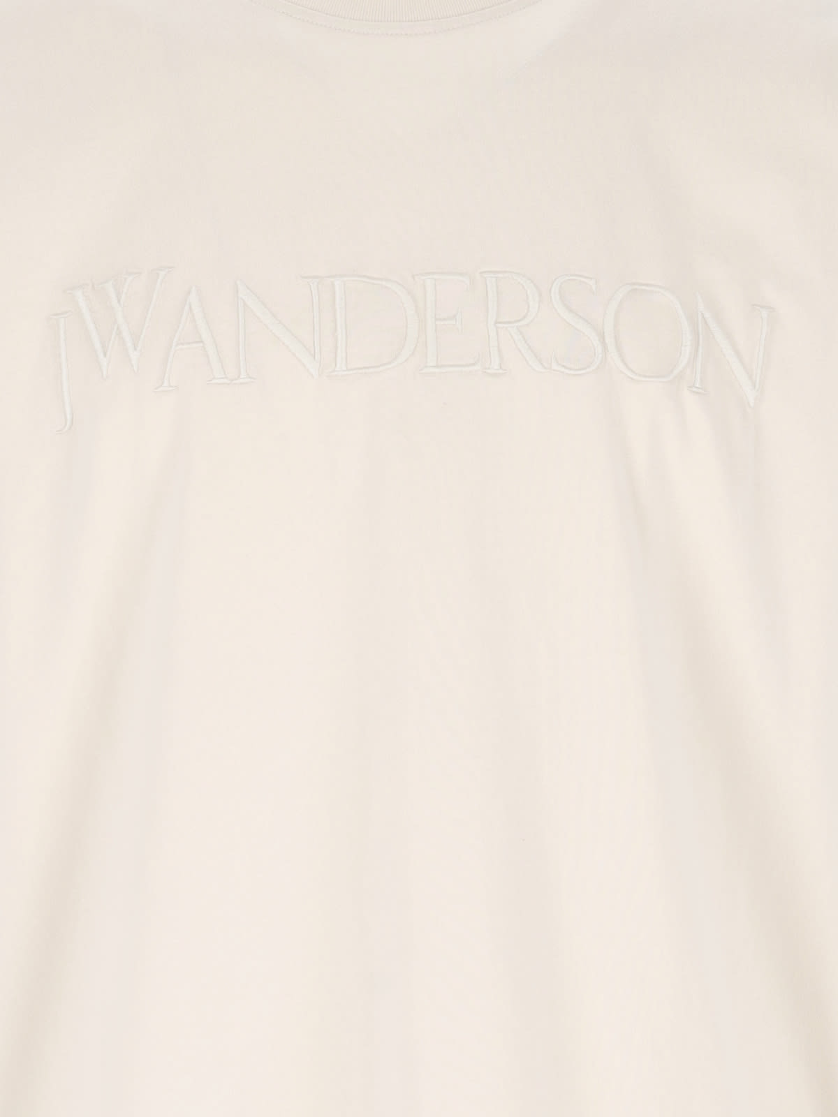 Shop Jw Anderson Logo T-shirt In Beige