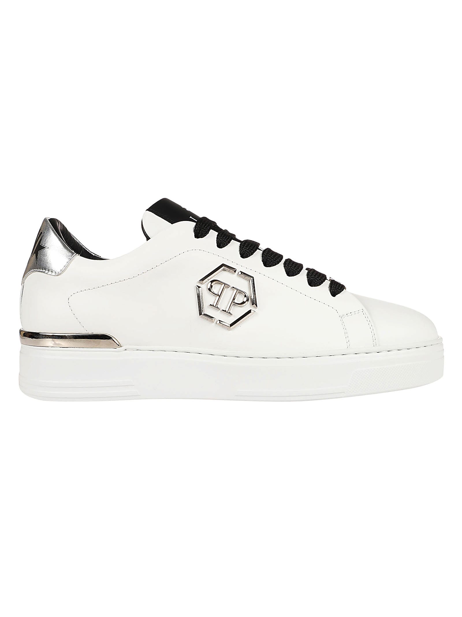 Shop Philipp Plein Hexagon Low Top Sneakers In Black