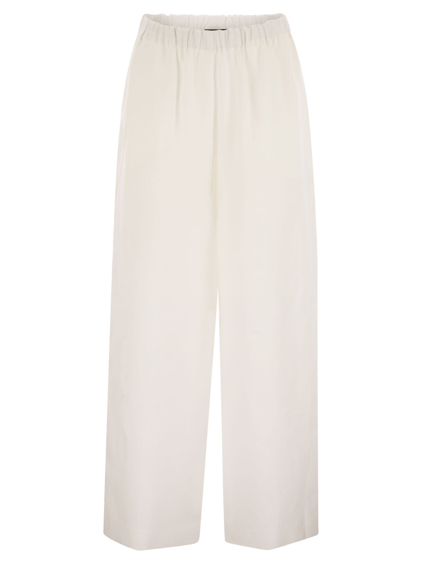 Fabiana Filippi Linen Blend Trousers In White