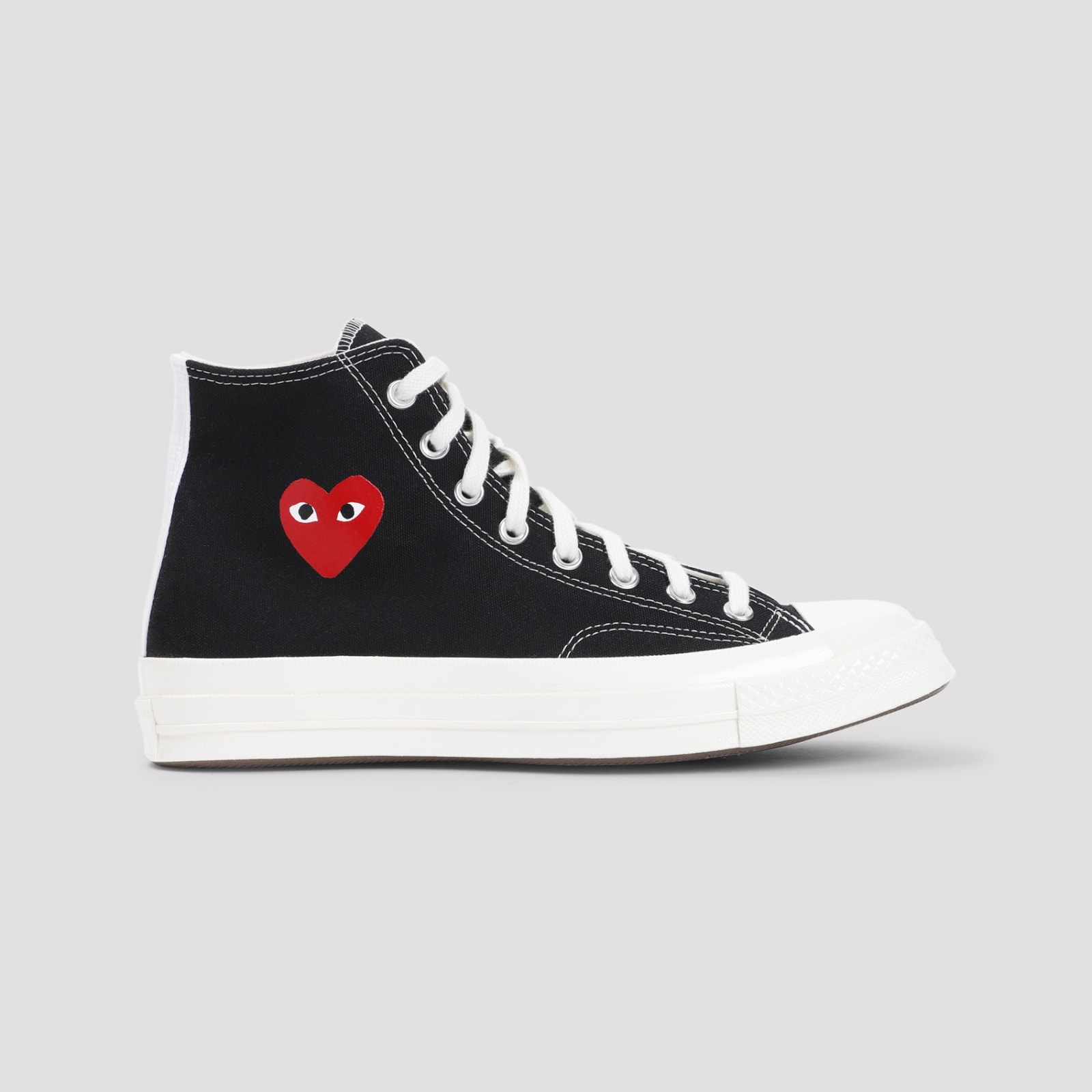 Comme Des Garçons Play Play Converse Cotton High Sneakers In Black