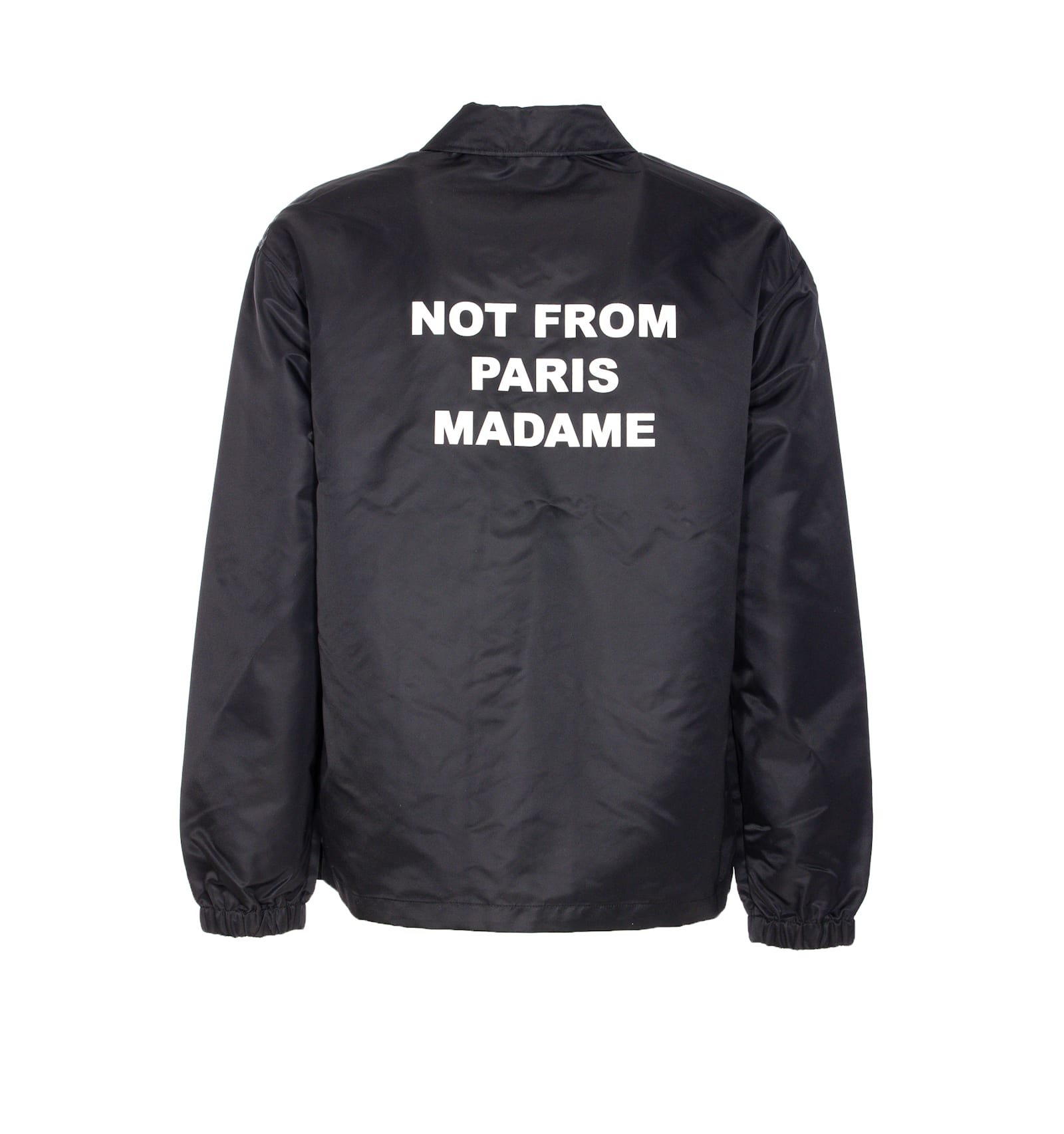 Drôle De Monsieur Black Jacket With Logo In Black