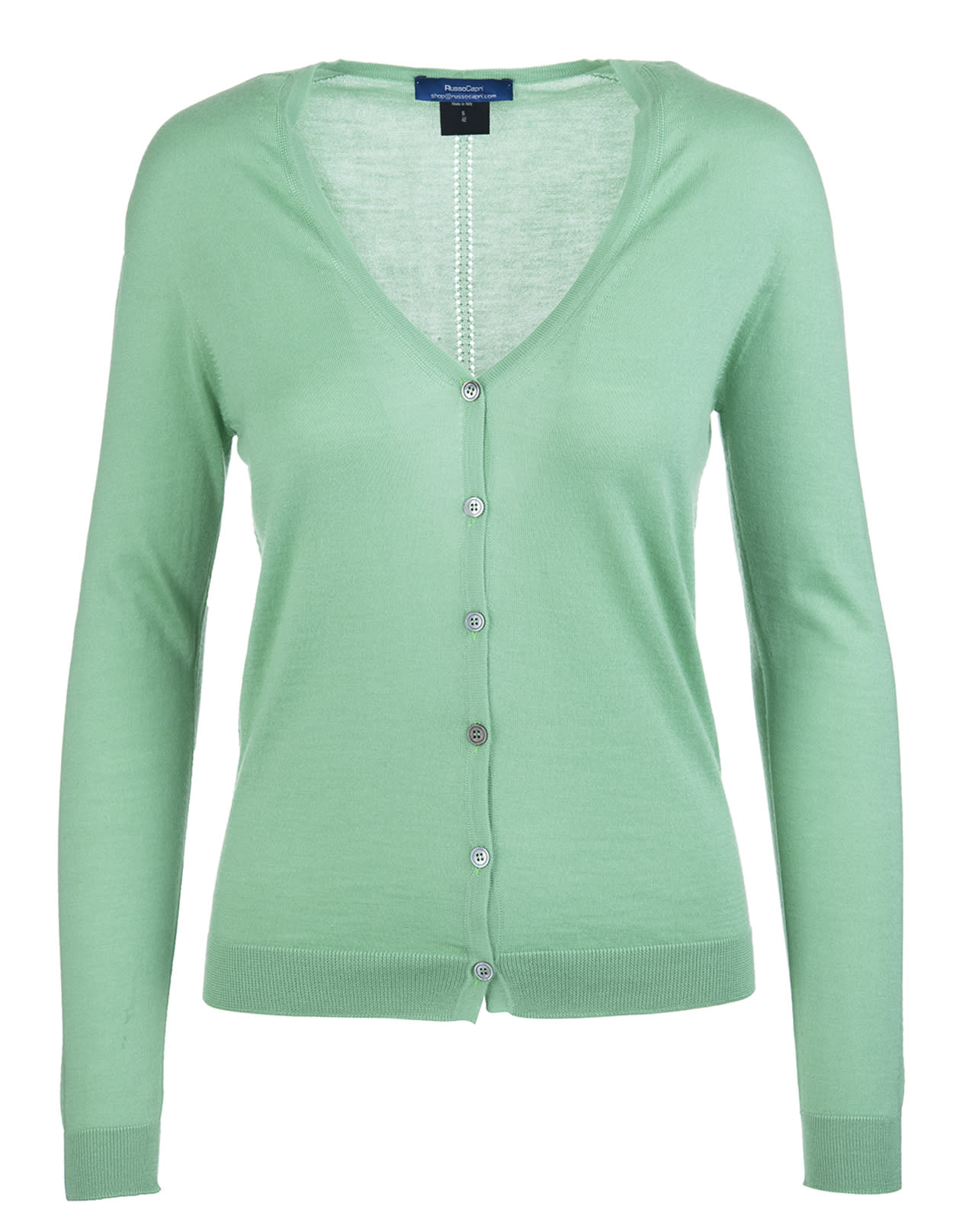 FEDELI FEDELI LIGHT GREEN WOMAN CARDIGAN