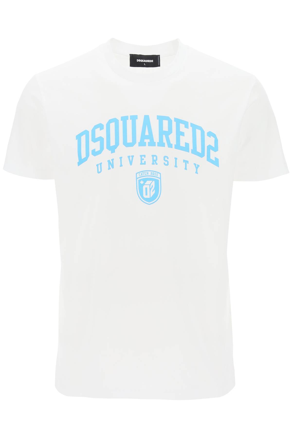 Shop Dsquared2 College Print T-shirt In White (white)