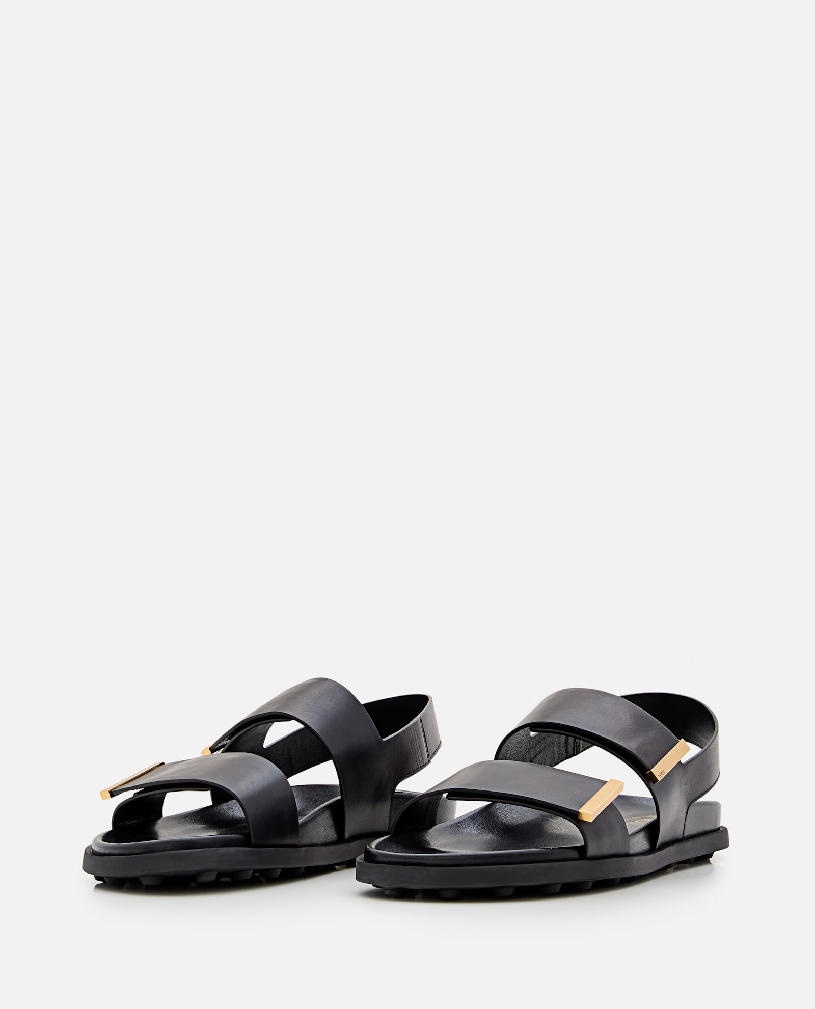 Tod's Leather Slingback Sandals In Black