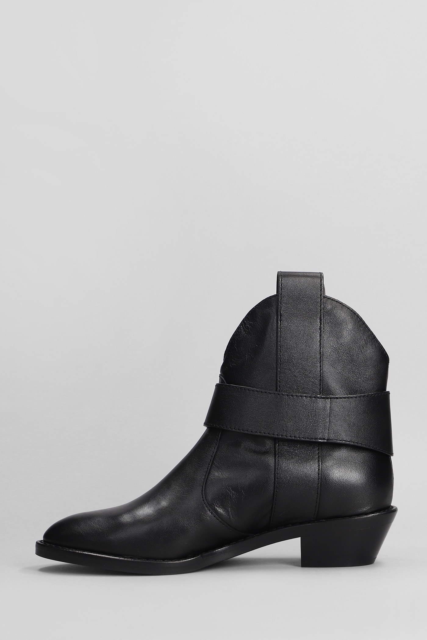 Shop See By Chloé New Ring Line Texan Ankle Boots In Black Leather