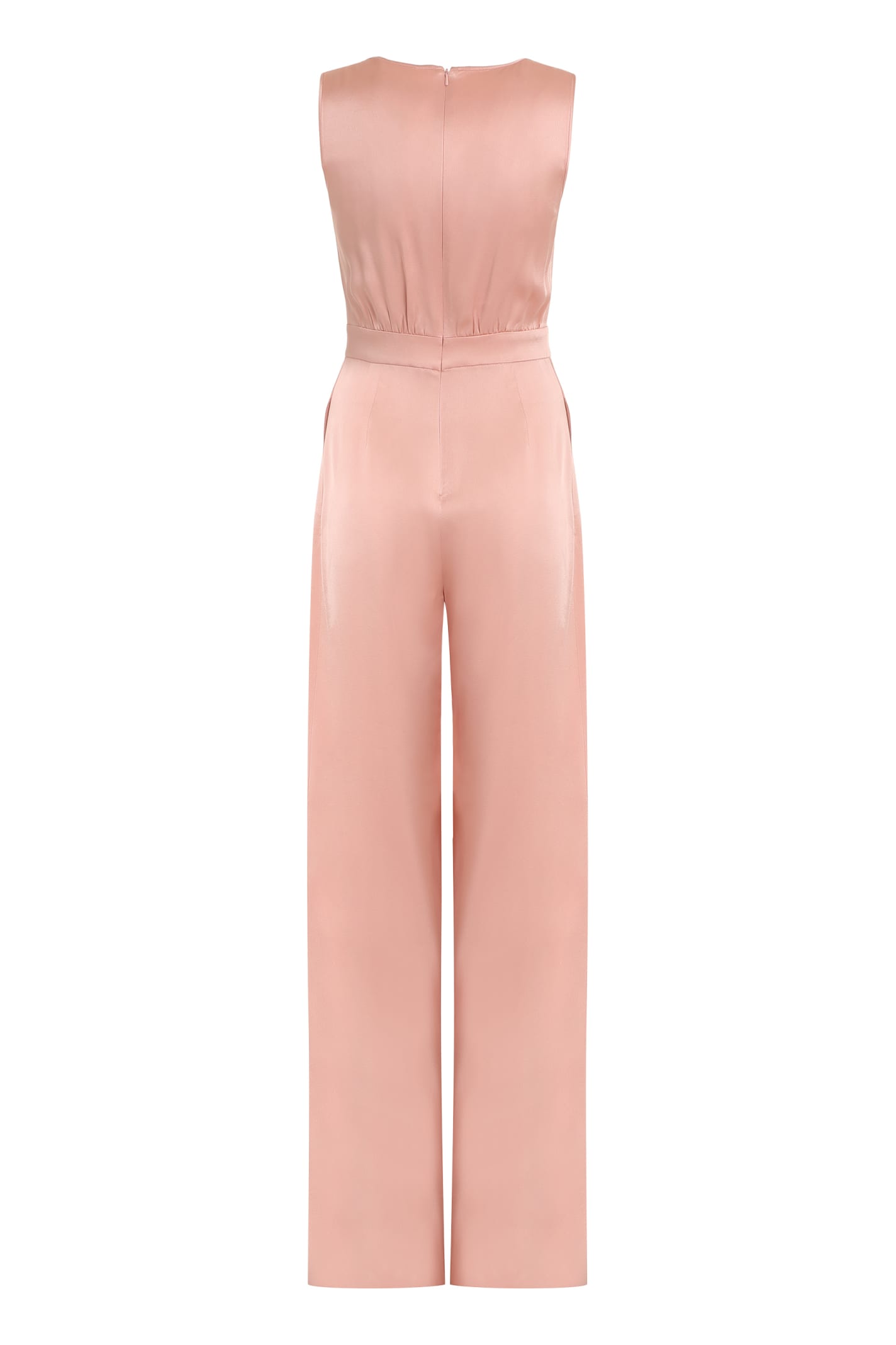 Shop Max Mara Wide-leg Pants Jumpsuit In Pink