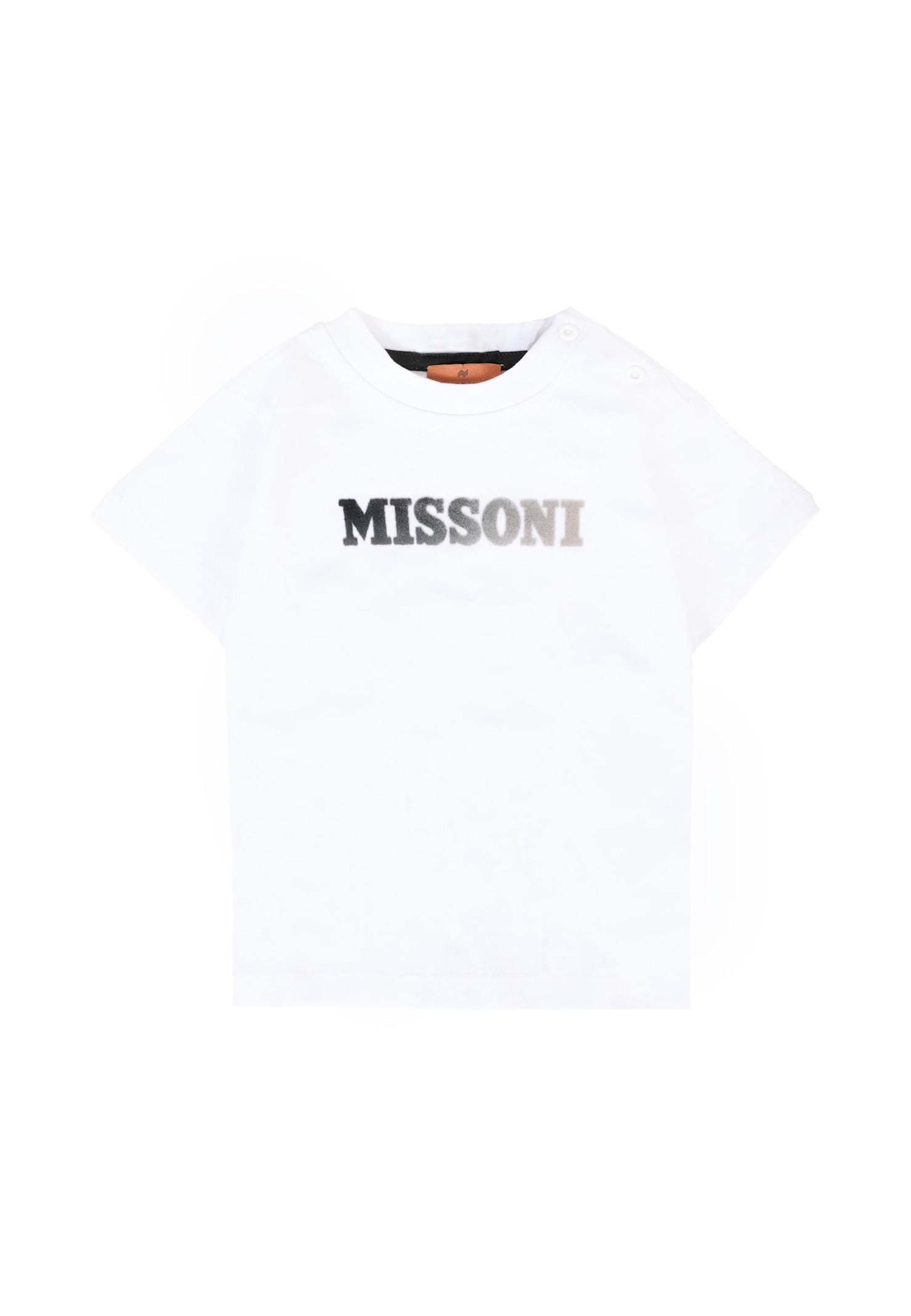 Missoni White T-shirt For Baby Boy With Logo In White