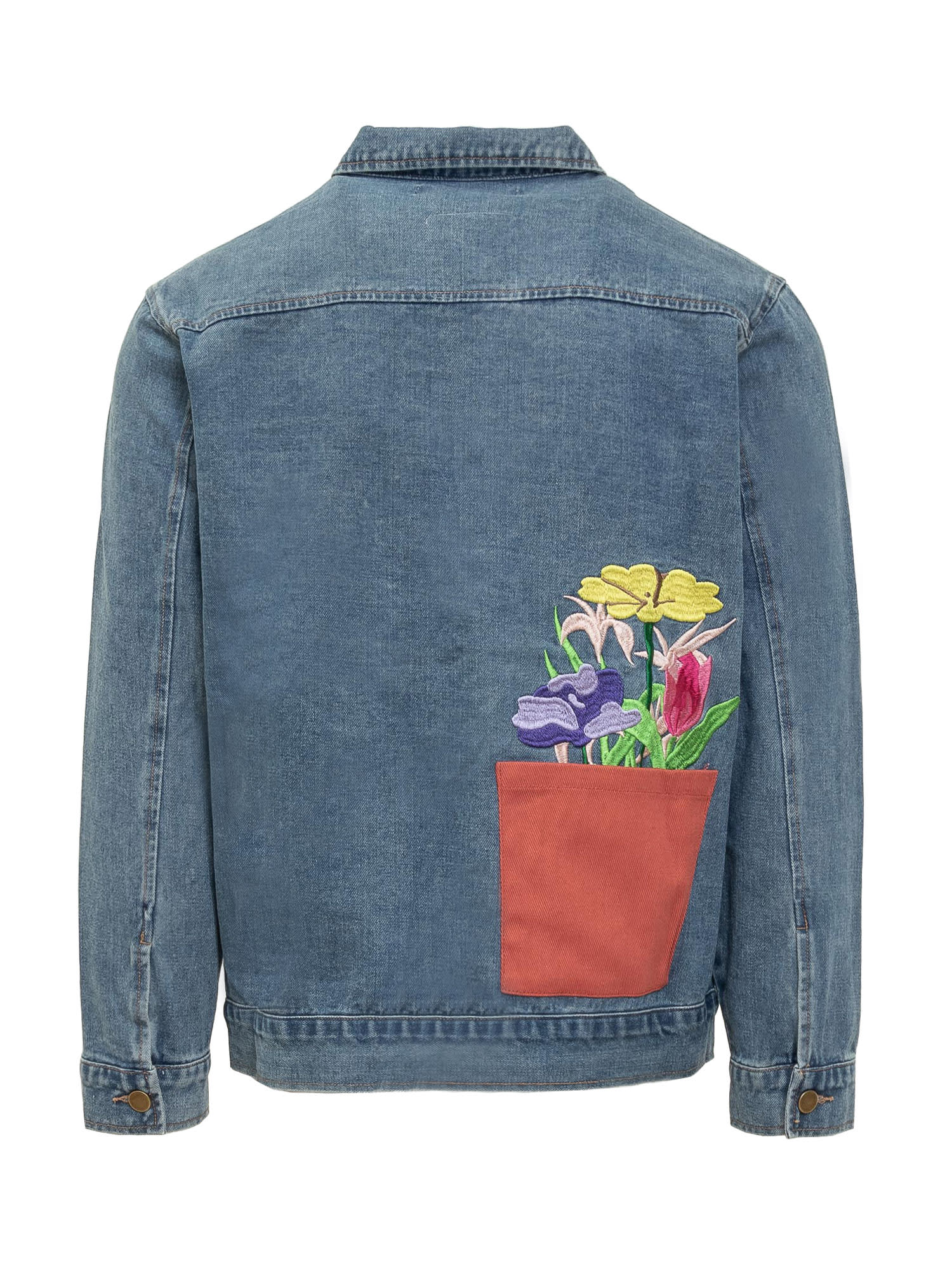 Shop Kidsuper Flower Jacket In Blue