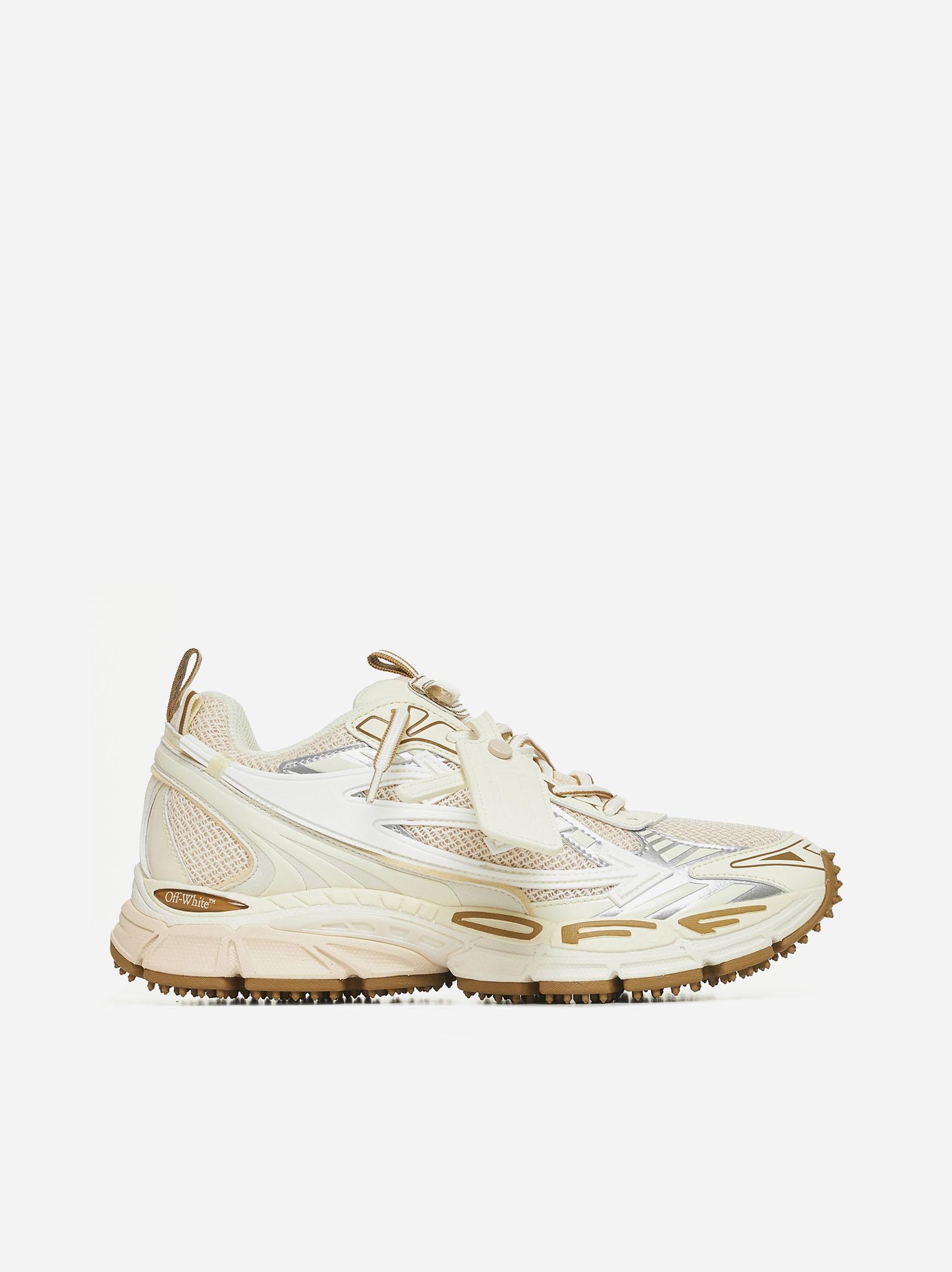 Shop Off-white Ow Be Right Mix Materials Sneakers In Black/pink/light Brown