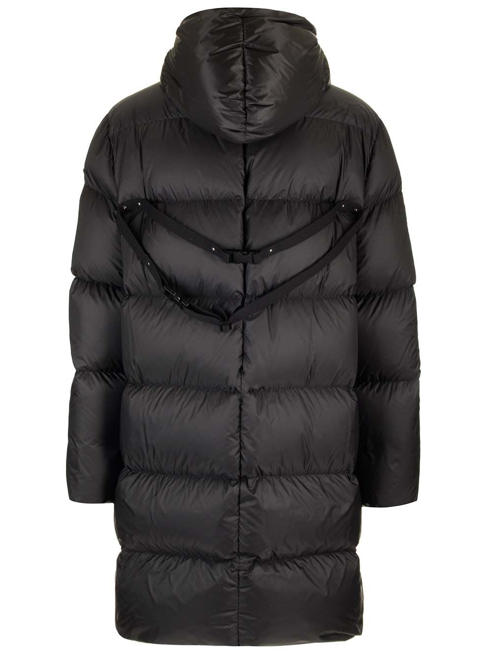 Shop Moncler Genius Gimp Long Down Jacket In Black