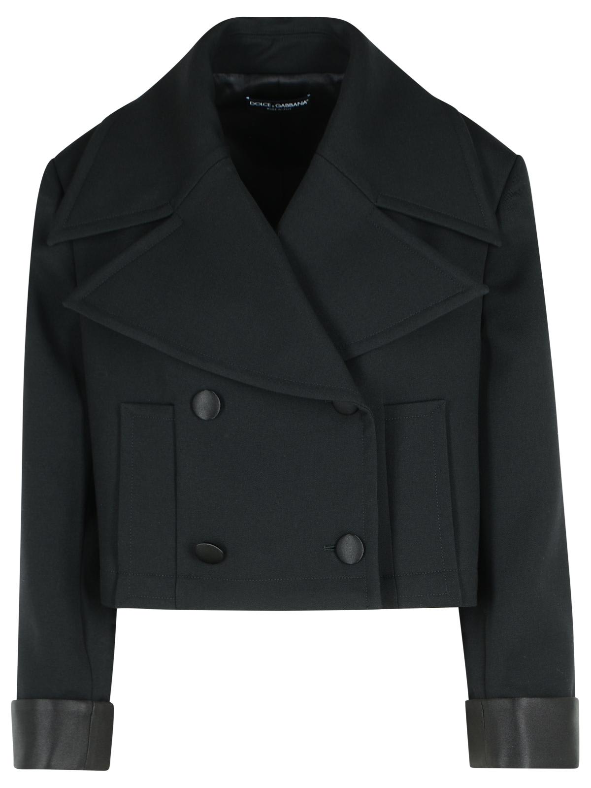 Black Virgin Wool Blend Jacket