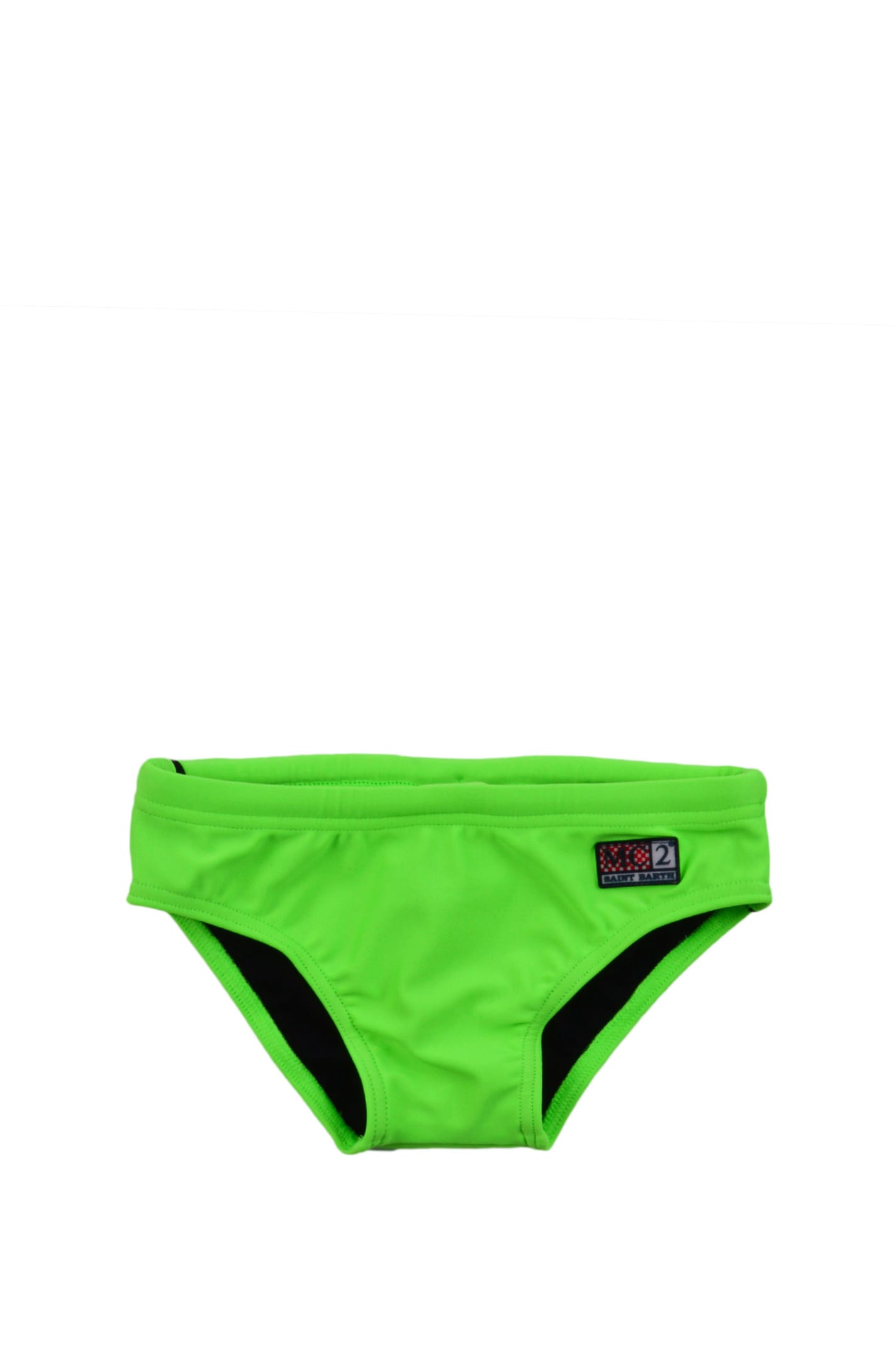 Mc2 Saint Barth Kids' Swimsuit With Logo In Green