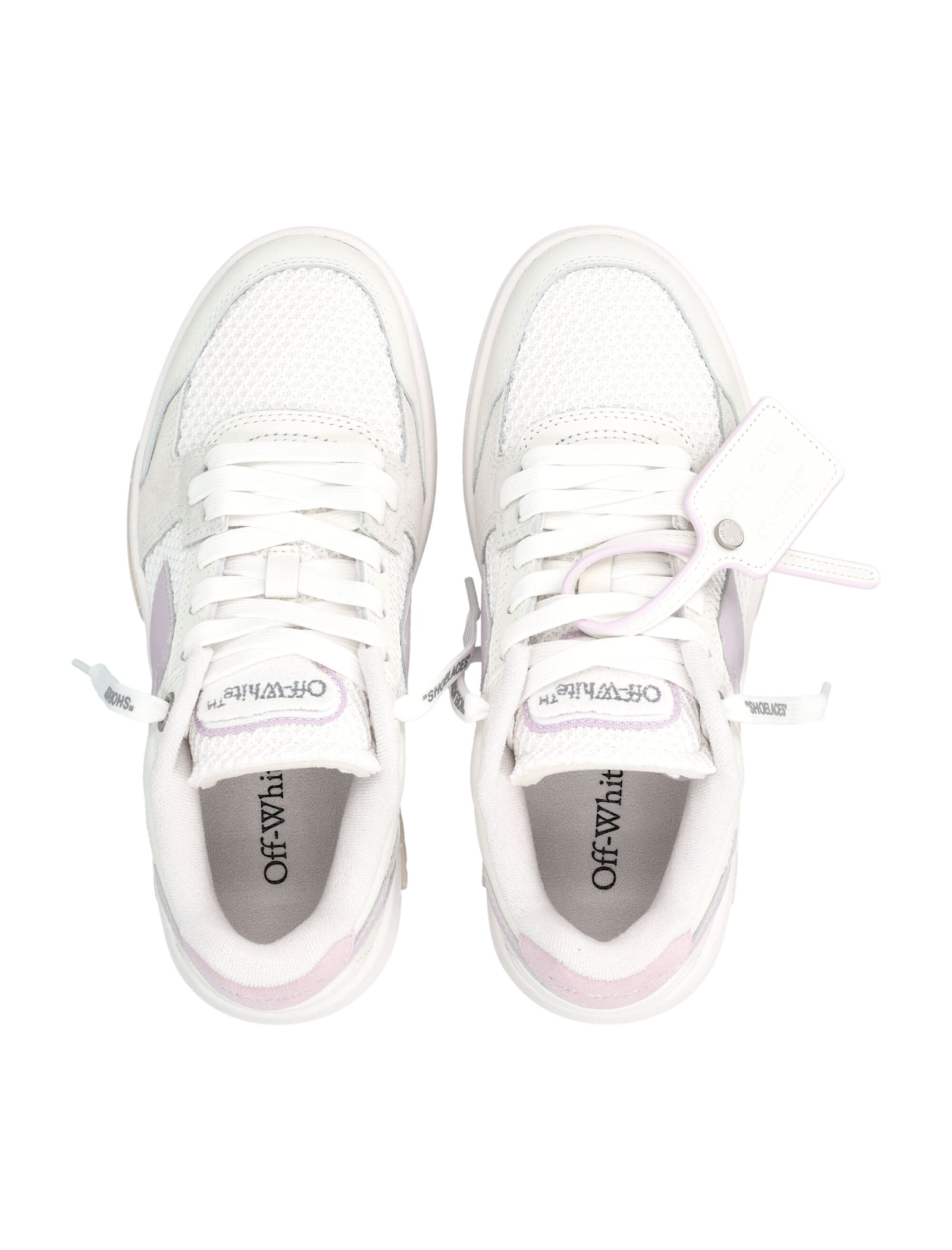Off-white Slim Out Of Office White Lilac Womans Sneakers In Purple