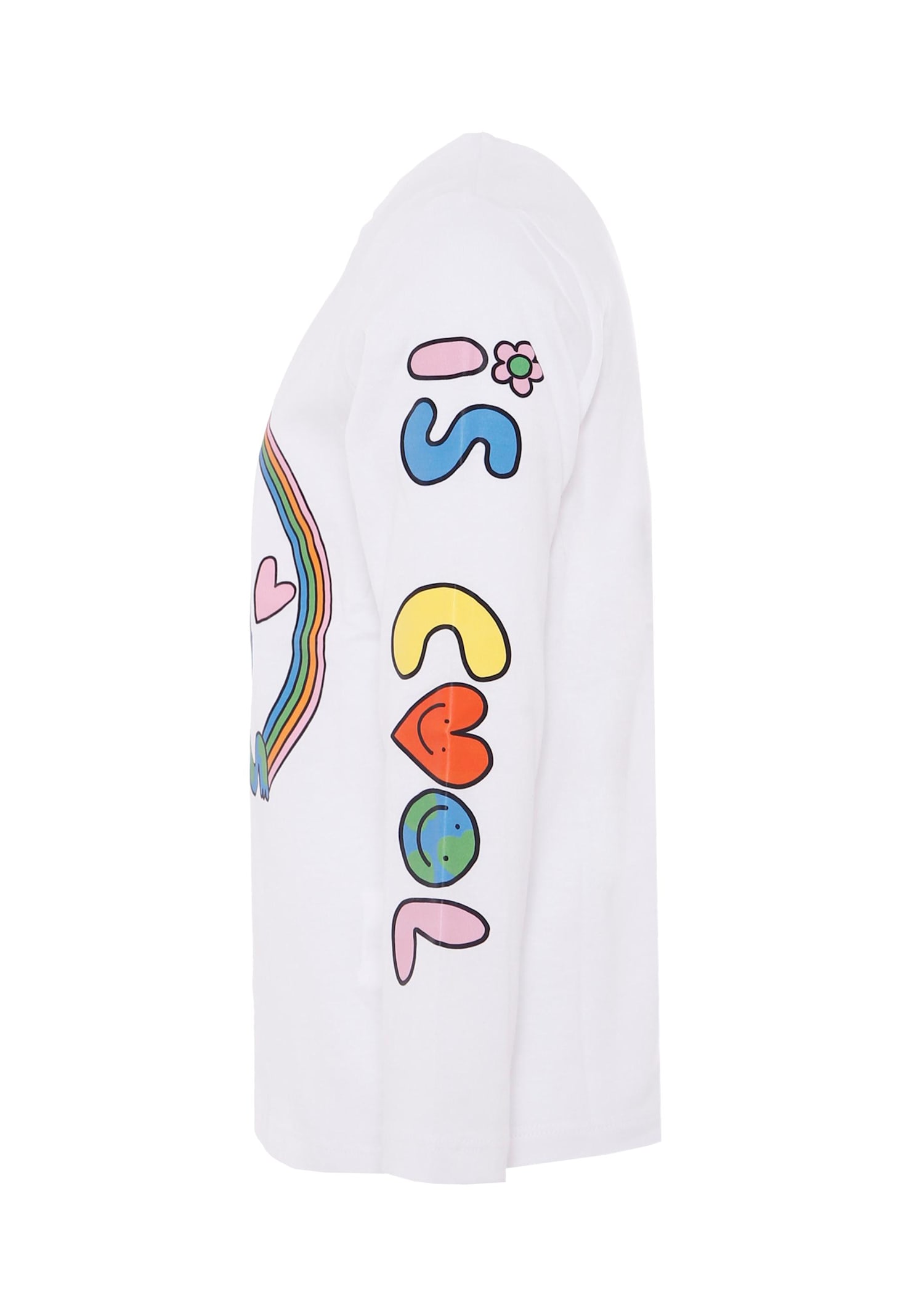 Stella Mccartney White T-shirt For Kids With Colorful Print In White