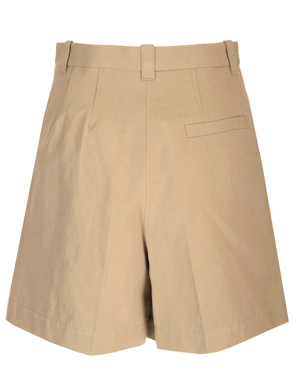 Shop Apc Cotton And Linen Shorts In Beige