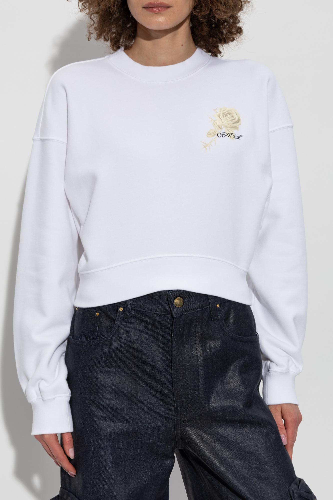 Off-white Roses Arrows Cropped Sweatshirt