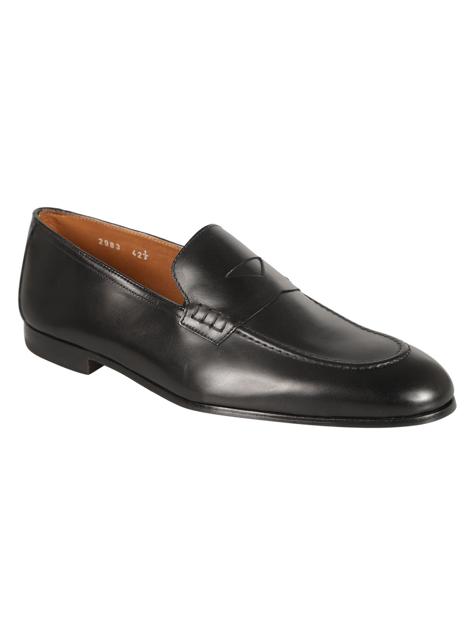 Shop Doucal's Penny Loafers In Black