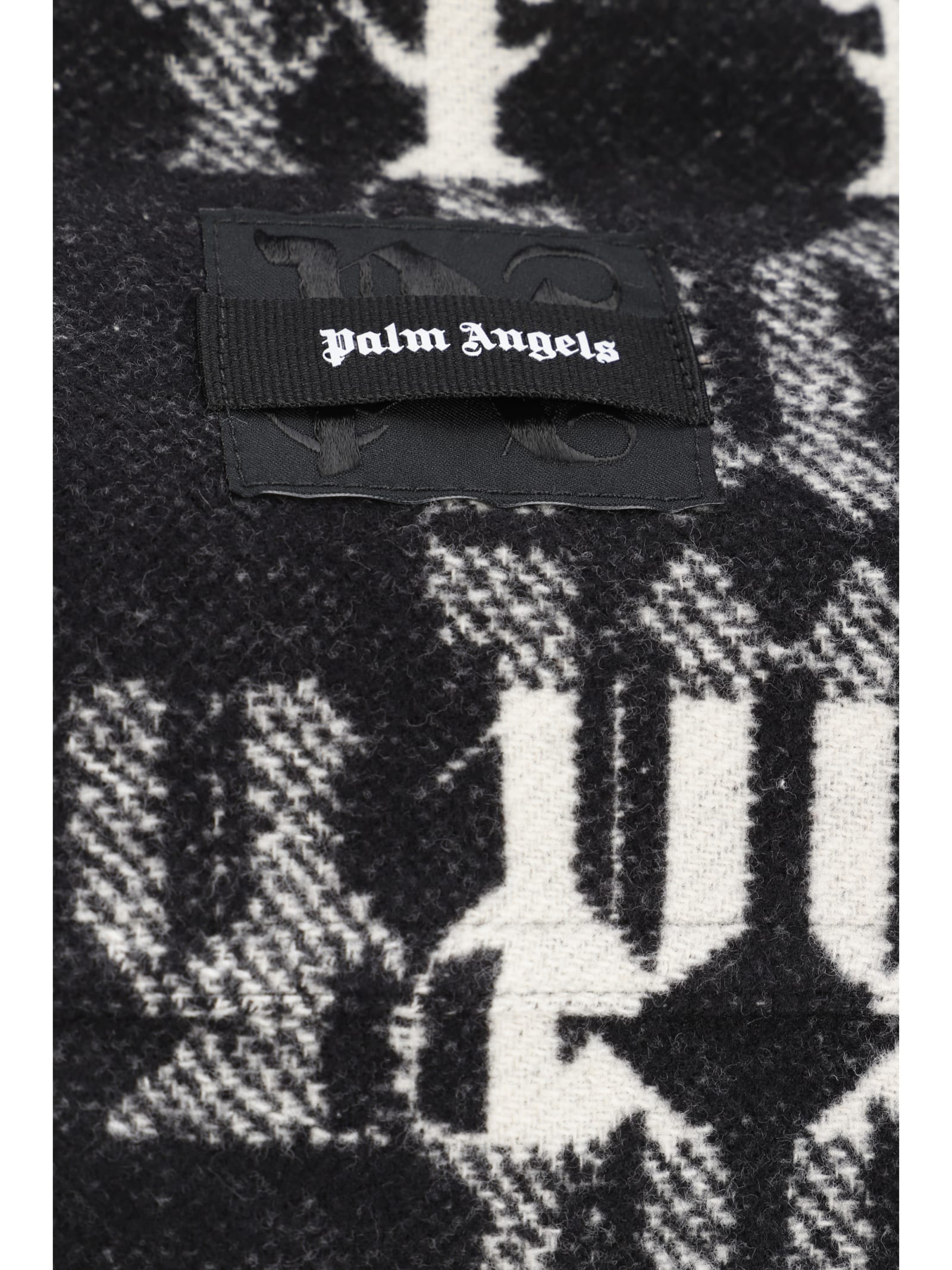 Shop Palm Angels Jacket In Black White