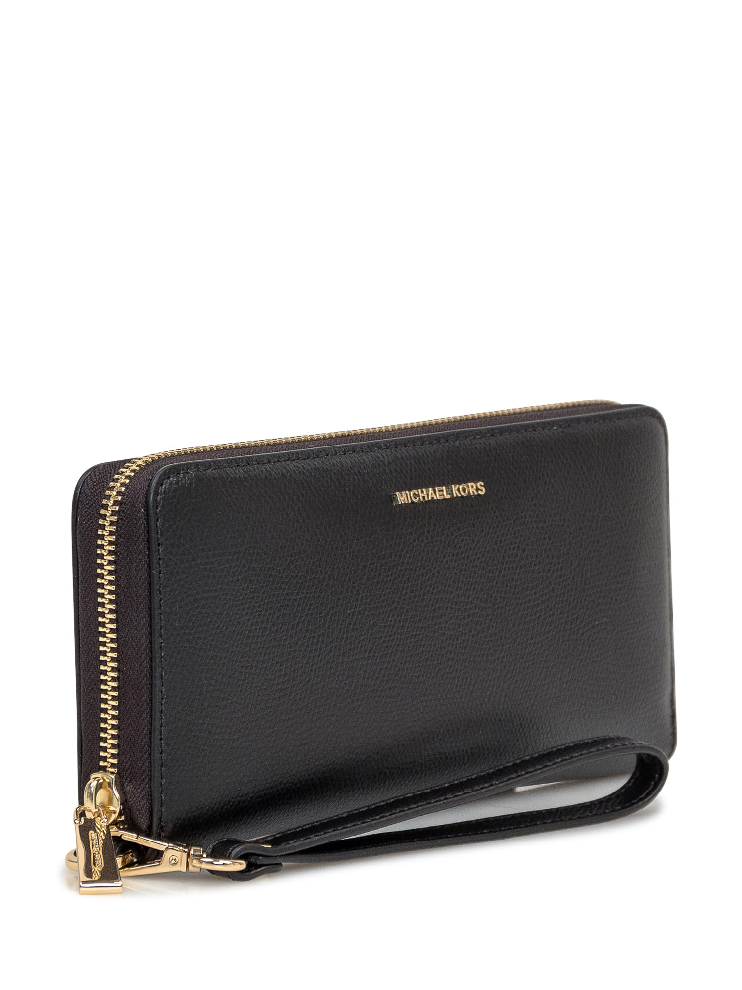 Shop Michael Michael Kors Jetset Travel Continental Wallet In Black