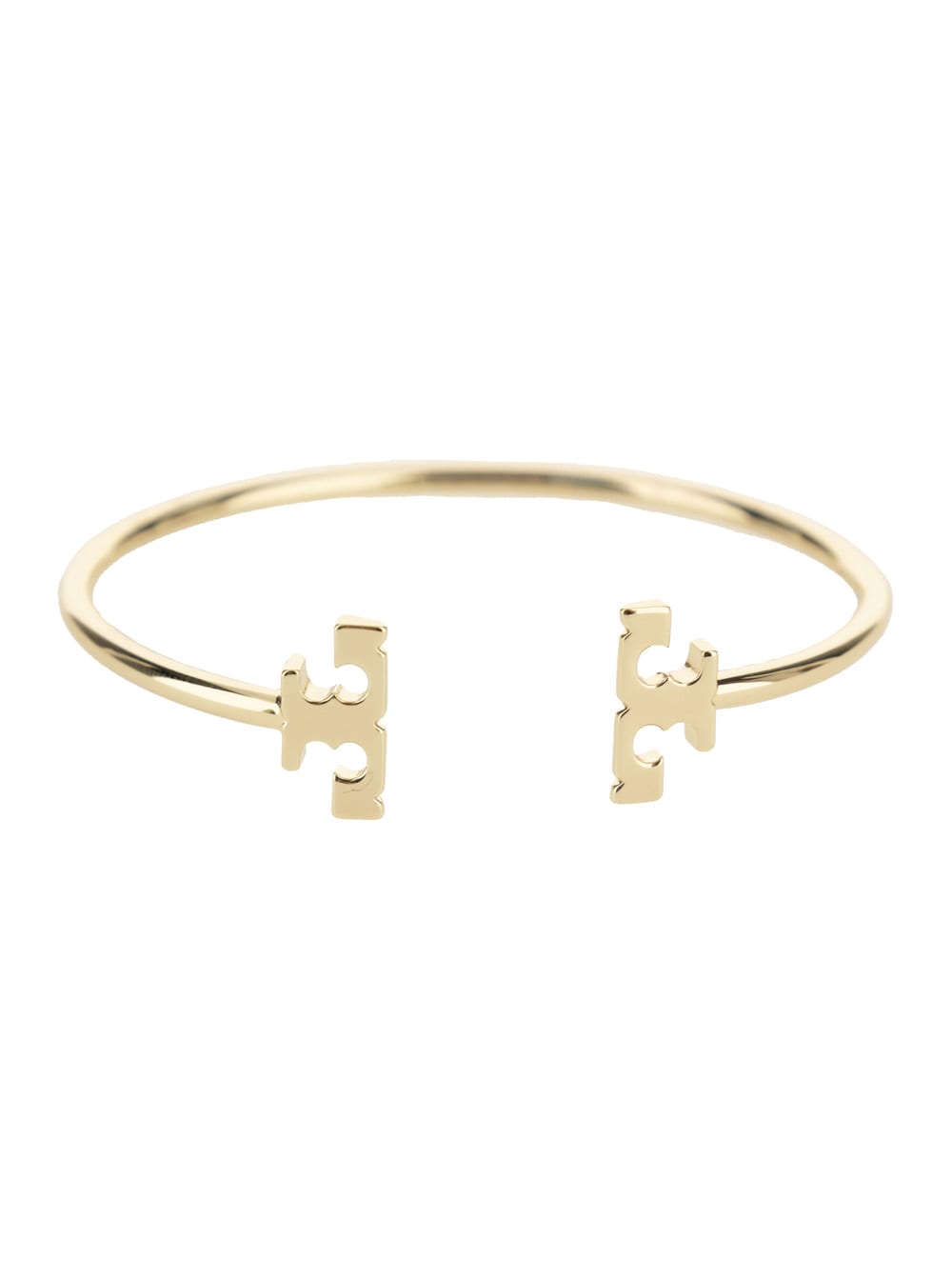Tory Burch Eleanor Gold-colored Bracelet With Logo In Gold Plated Brass Woman In Gold
