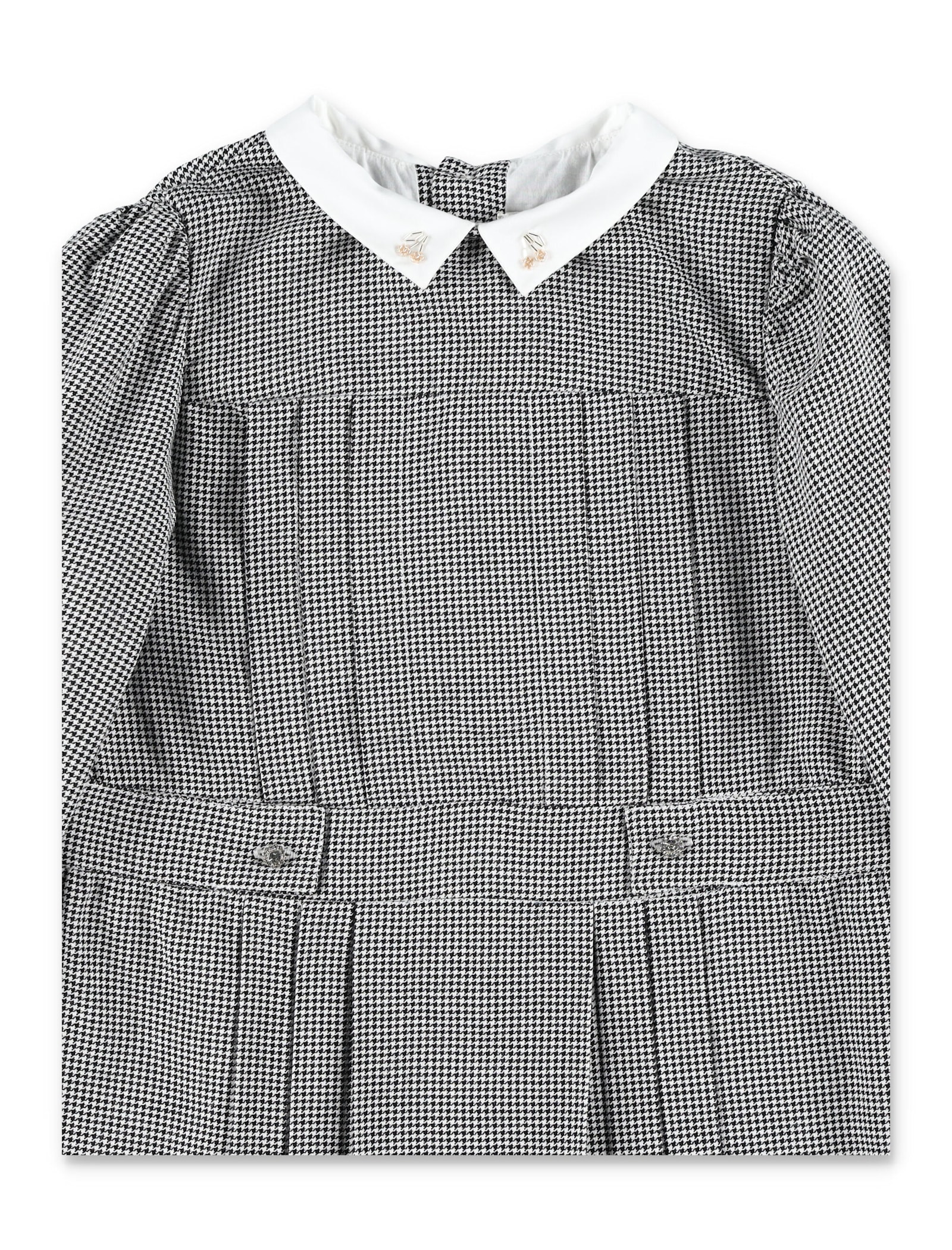 Shop Bonpoint Kid - Mona Dress In Navy Checked