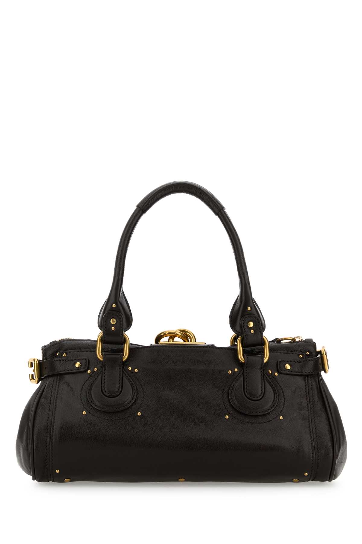 Chloé Dark Brown Leather Paddington Shoulder Bag In Black