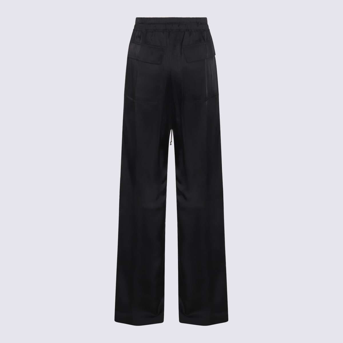 Rick Owens Relaxed Fit Trousers Elastic Waistband In Black