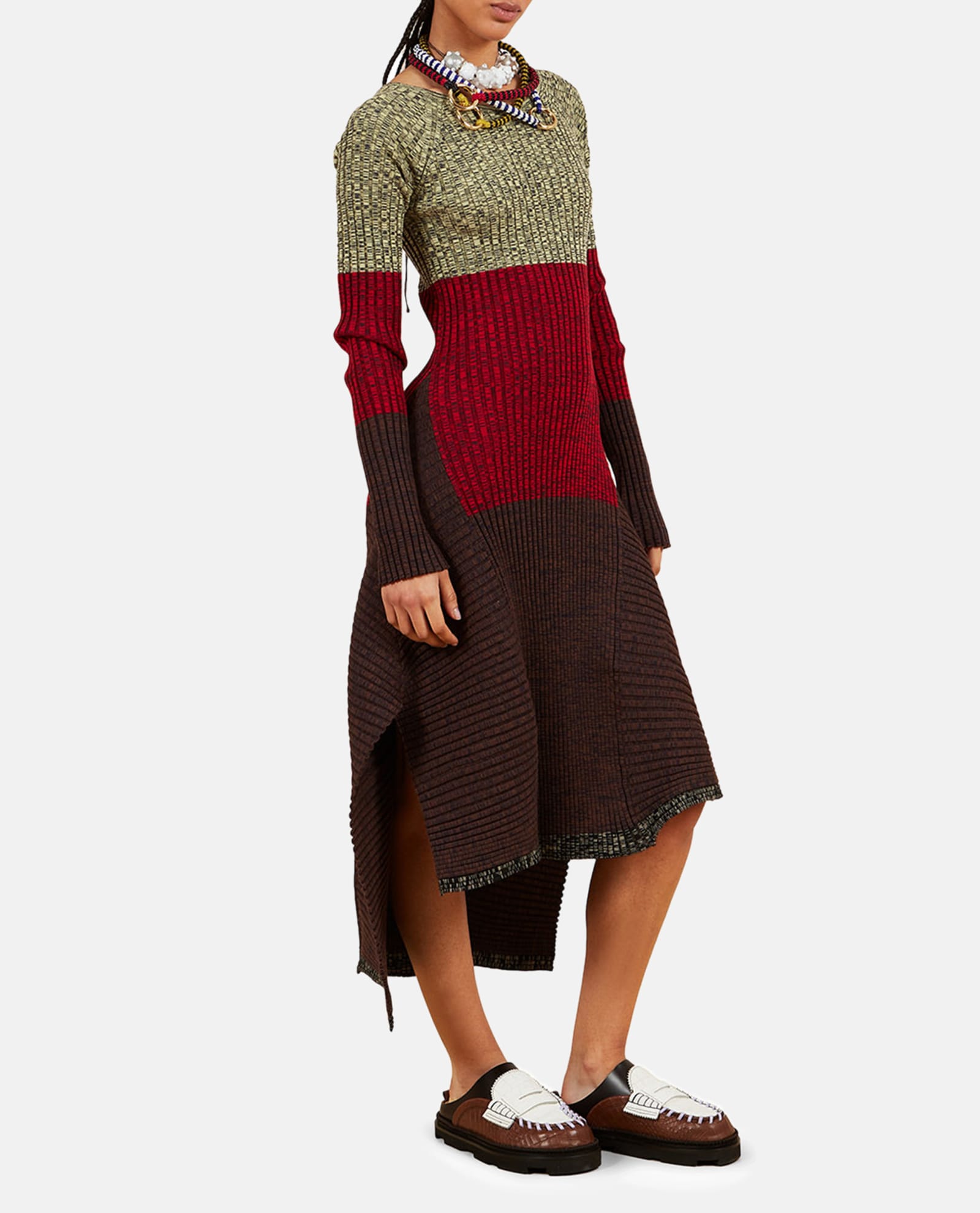 Shop Colville Wing Knit Dress In Multicolour