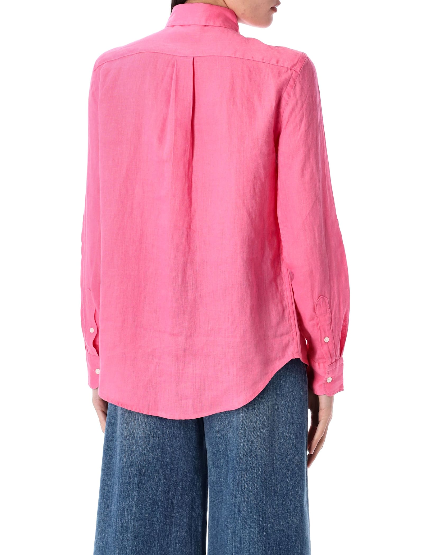 Polo Ralph Lauren Classic Shirt In Hot Fuxia