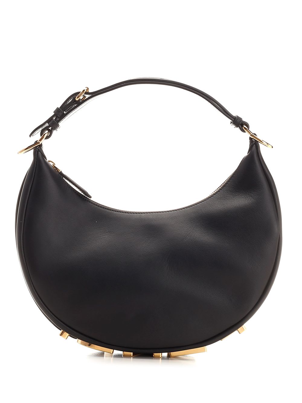 Shop Fendi Graphy Small Hobo Bag In Black