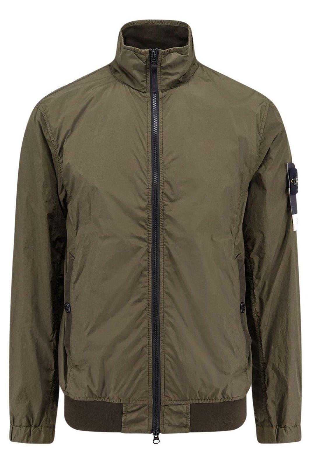 Compass-badge High-neck Jacket