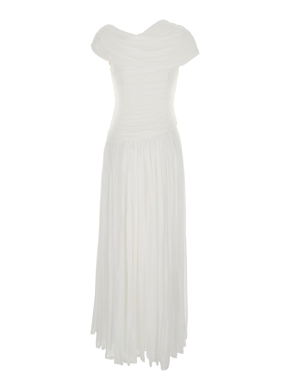 Simkhai Rhiannon Short-sleeved Midi Dress In White