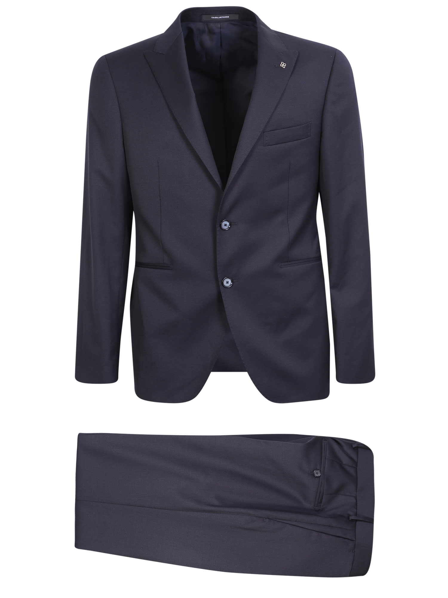 Shop Tagliatore Suit With Vest Sallia Blue