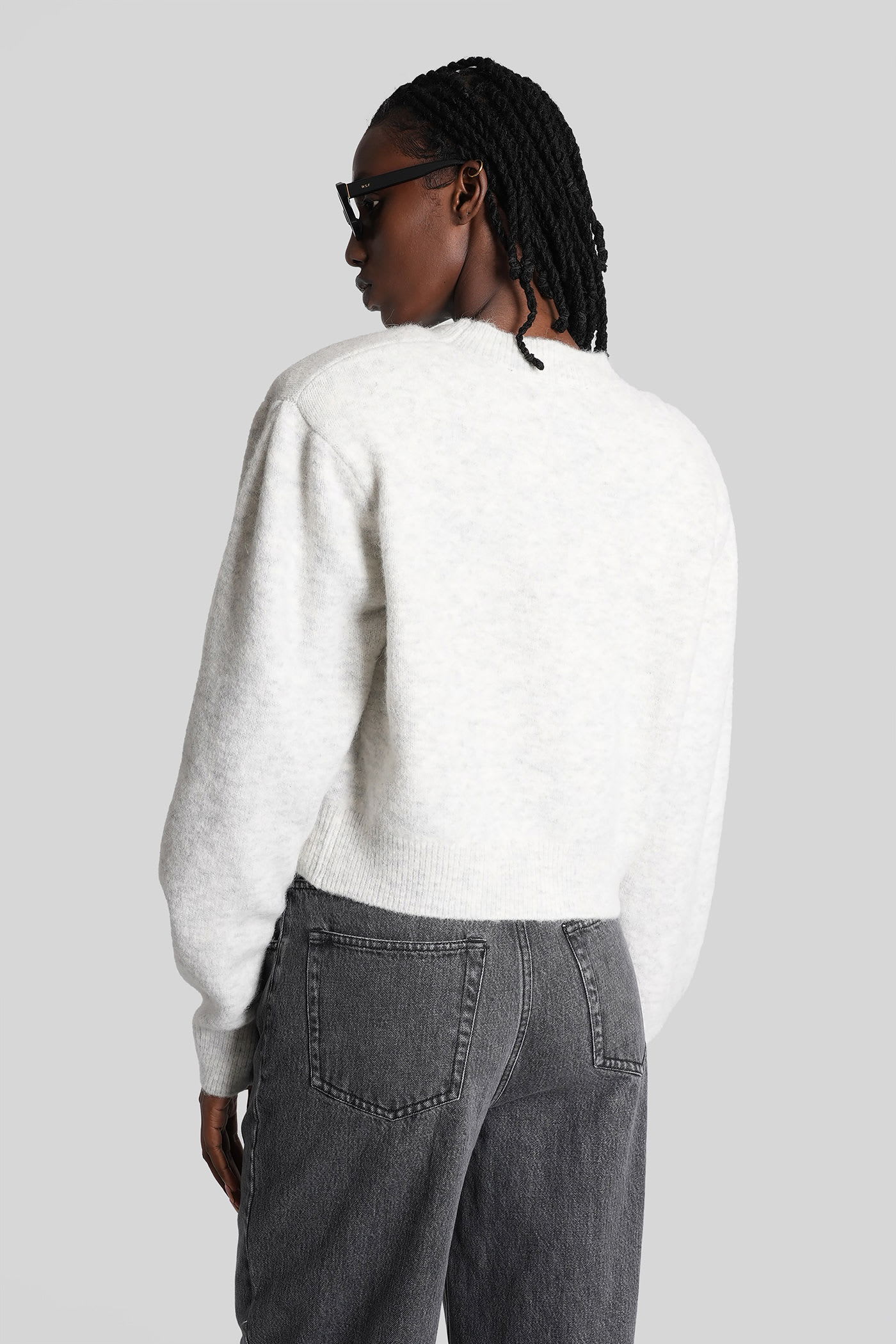 Rotate Birger Christensen Rotate Alpaca And Wool Cardigan In White